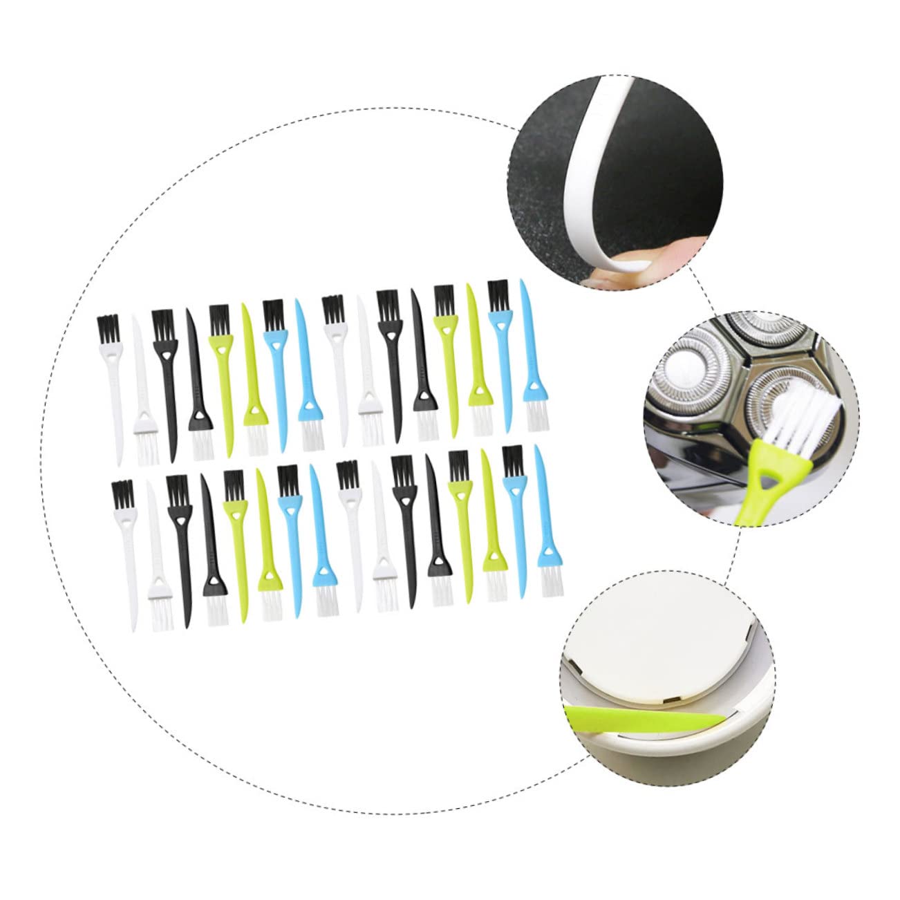 PartyKindom 108 Pcs Electric Shaver Cleaning Brush Kit - Razor Brush, Clipper Brush & Espresso Cleaner Tool for Electric Shavers, Car & Clothes - Perfect for Home, Salon and Travel Grooming Accessories