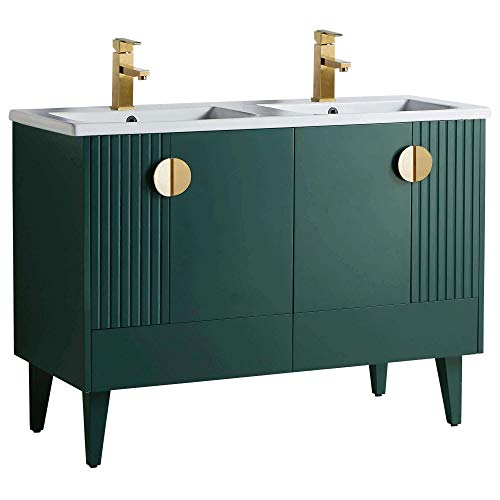 Green - Satin Brass Handles