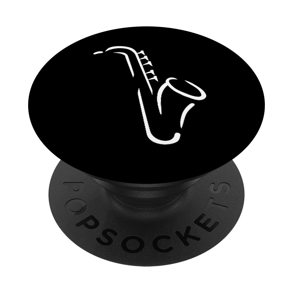 Saxophone PopSockets PopGrip - Swappable Phone & Tablet Grip for Secure Hold | Perfect for Musicians, Students & Saxophone Lovers | Use While Playing, Traveling or Daily Activities