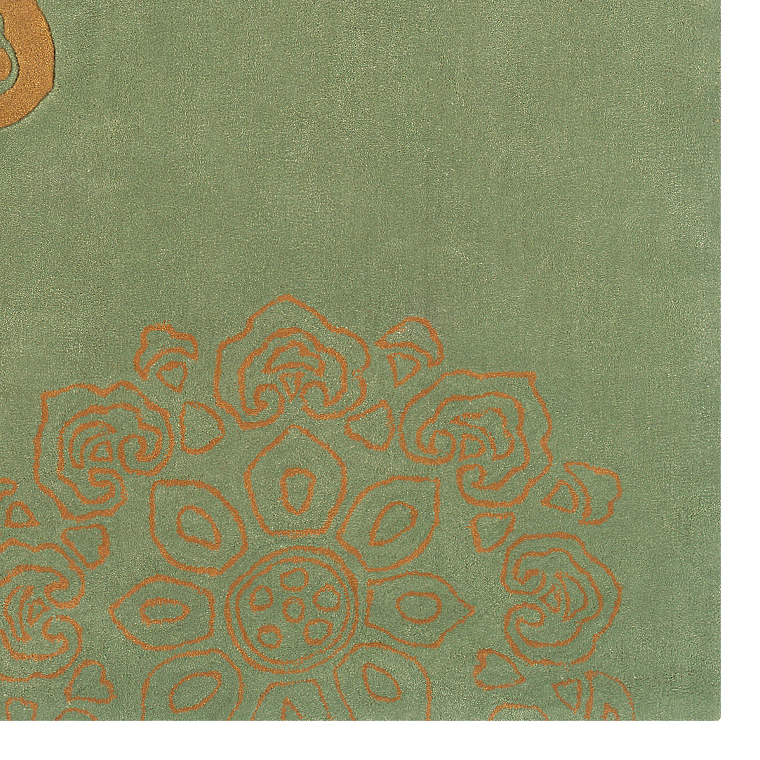 Linon Trio Natural Fiber Area Rug 8x10 Feet - Pale Green Eco-Friendly Jute Rug for Living Room, Bedroom & Dining Room