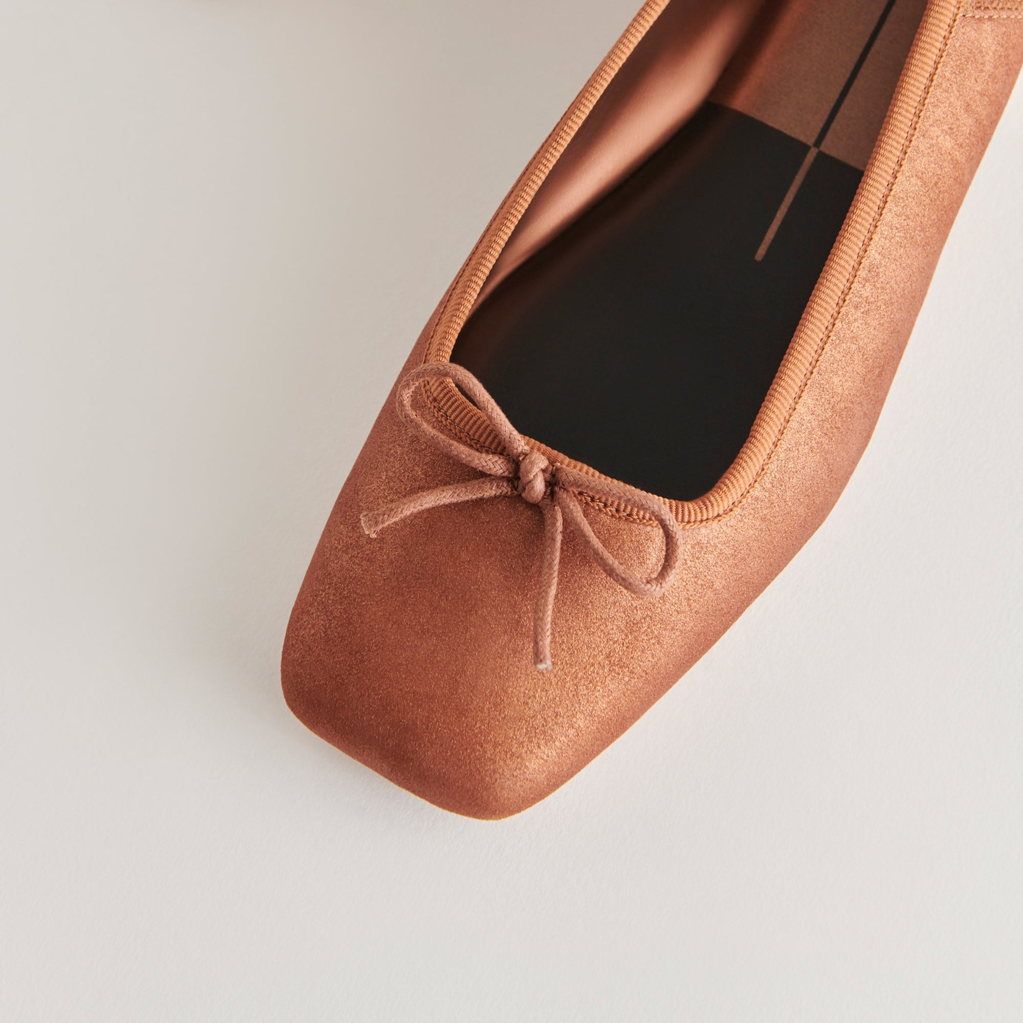 ANISA Women's Ballet Flats - Copper Metallic Suede Comfortable Slip-On Shoes for Work, Travel & Casual Wear | Lightweight & Flexible Everyday Flats