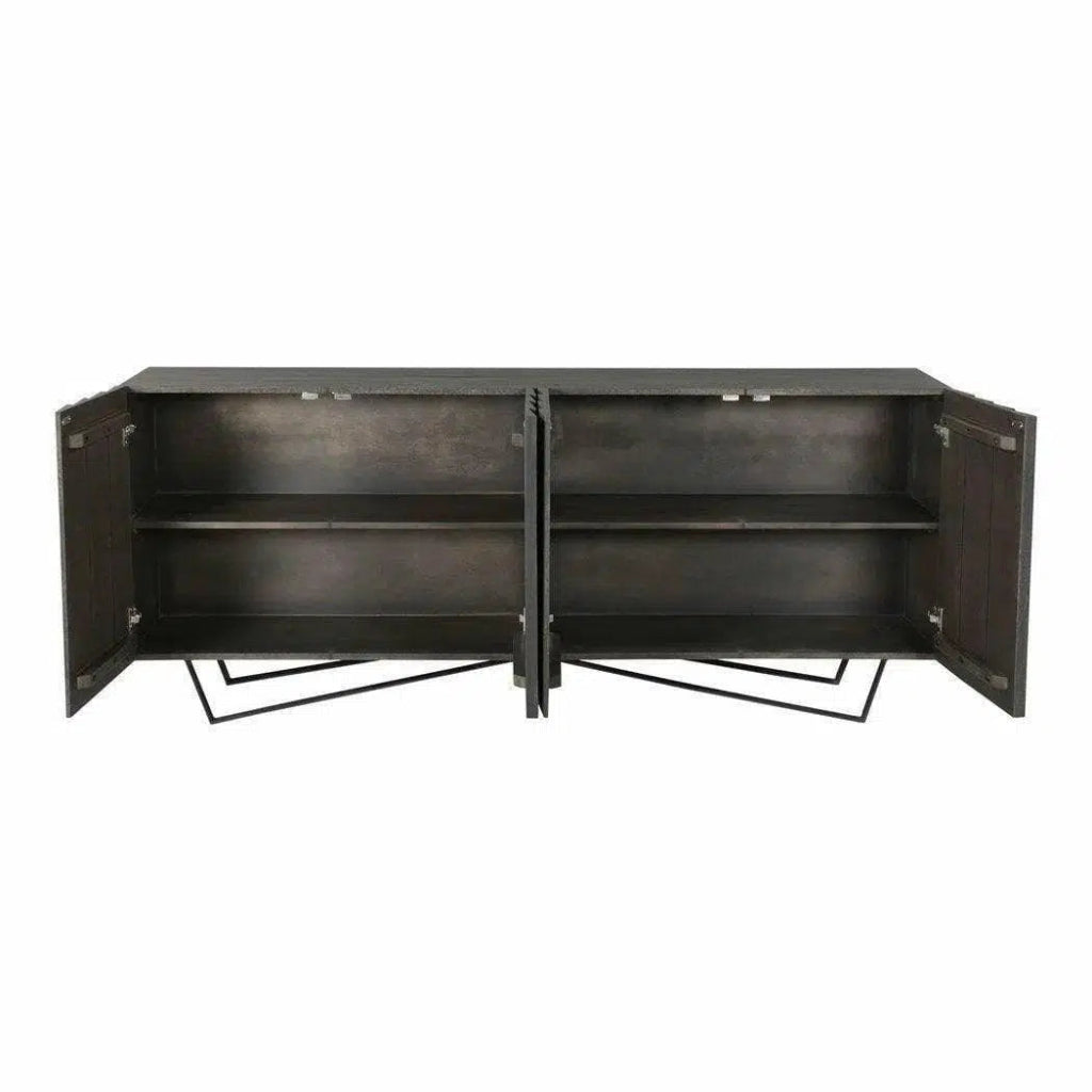 71 Inch Modern Sideboard Buffet Cabinet - Charcoal Grey Finish for Dining Room, Living Room & Entryway Storage