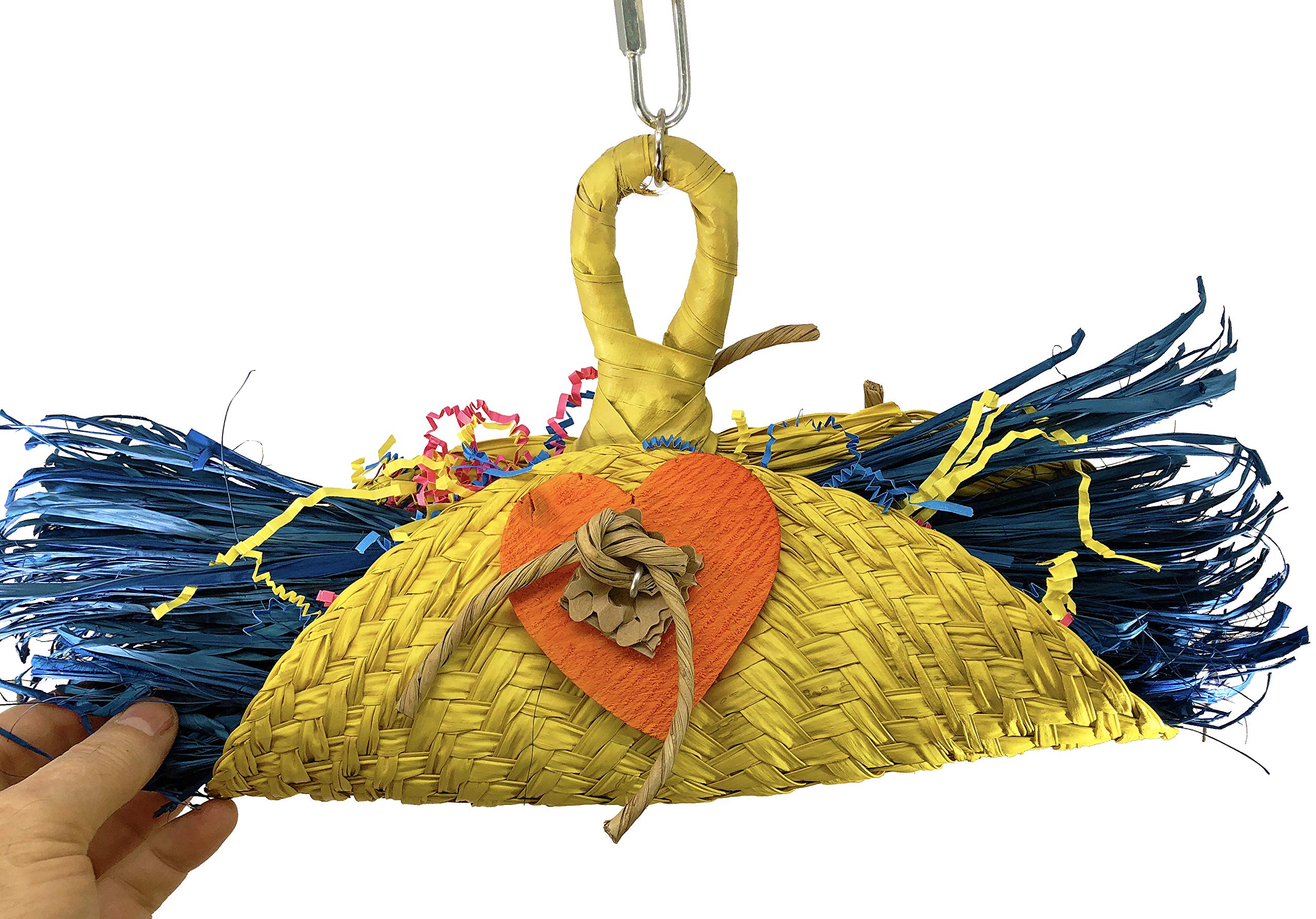 Bonka Bird Toys 950 - Foraging & Shredding Parrot Toy for Macaws, Cockatoos & Large Birds | Interactive Bird Enrichment Activity for Mental Stimulation & Play