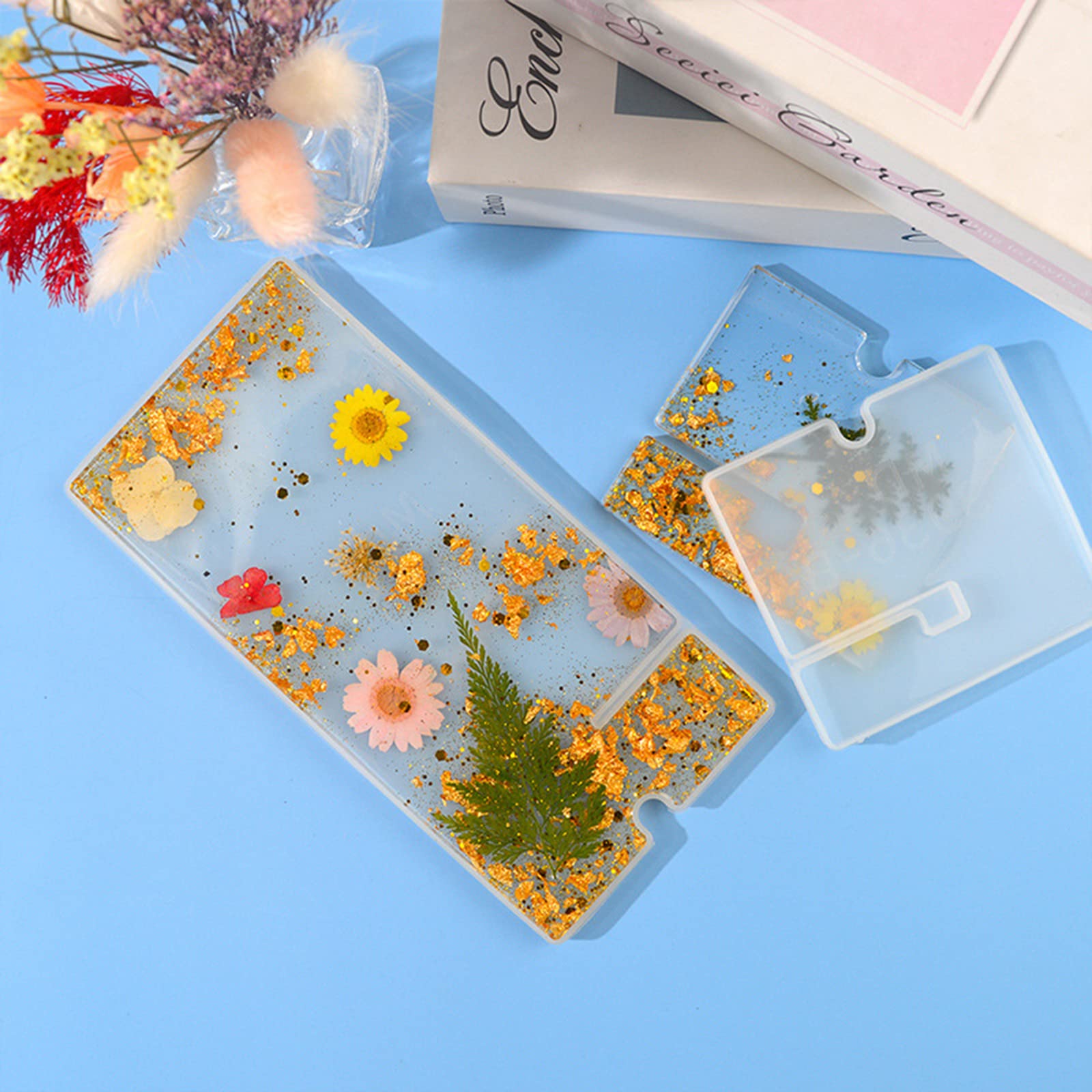 Chuwen Resin Phone Stand Silicone Mold - DIY Epoxy Casting Kit for Mobile Holder & Support Bracket | Perfect for Crafting Unique Phone Accessories, Home Decor, and Gift Making