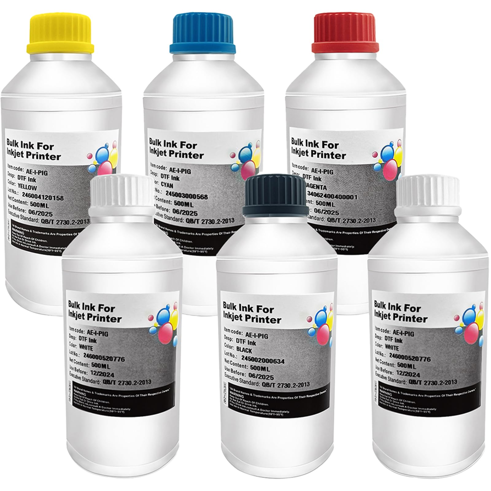 DTF Ink 500ML x6 for Epson Printers - ET-8550 XP-15000 - Home & Office Printing