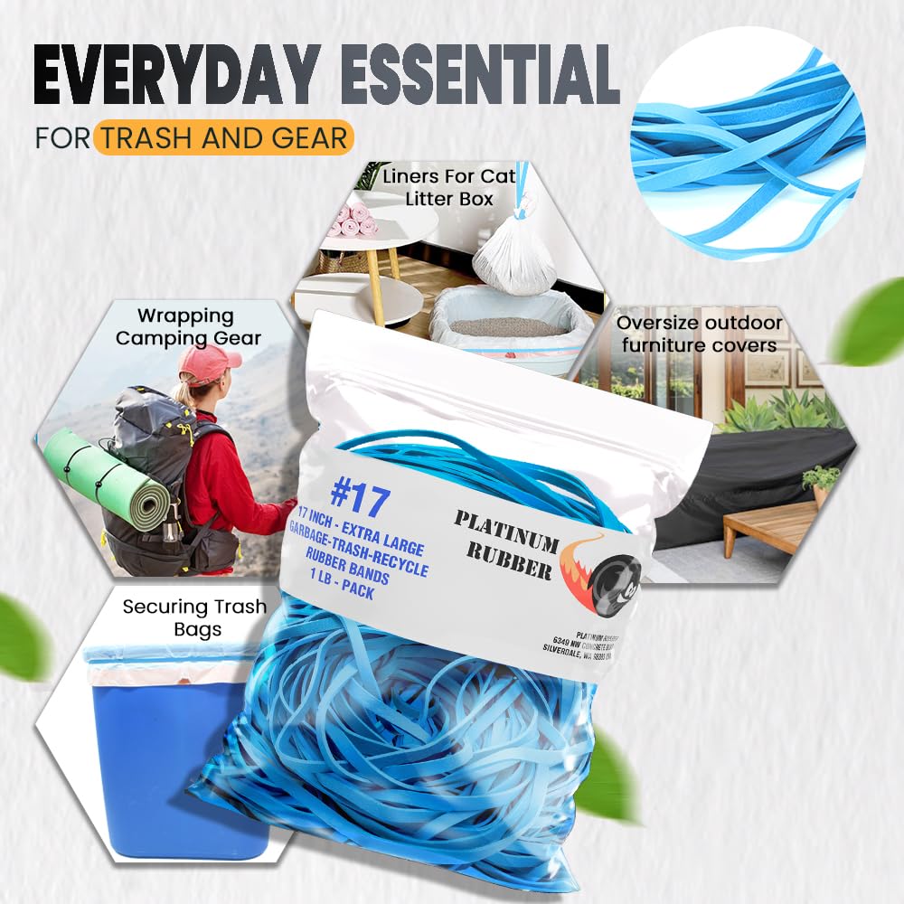**Heavy-Duty Rubber Bands for Large Trash Cans (10-Pack) – 17