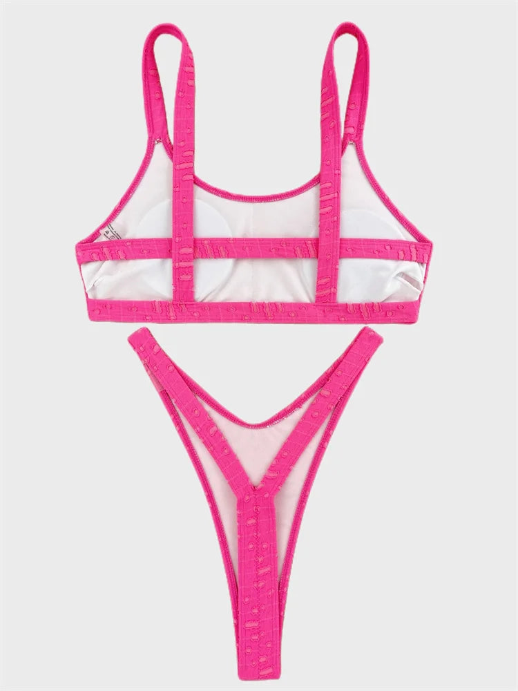 2023 Sexy Brazilian Bandeau Swimsuit for Women - 4 Color Options, Mini Bikini & Thong Micro Bathing Suit | Perfect for Beach Vacations, Pool Parties & Summer Getaways