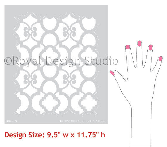 Chez Ali Moroccan Furniture Stencil - Handcrafted Arabic Design Wall & Floor Decor for Home, Restaurant, Wedding - Perfect for Boho, Mediterranean & Ethnic Interior Design Styles