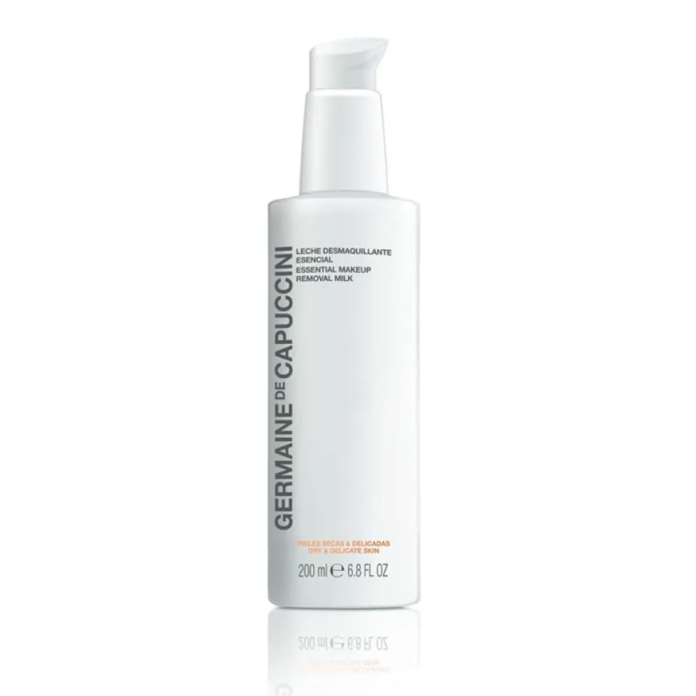 Germaine de Capuccini Essential Makeup Remover Milk & Toner Set - 6.8 Fl Oz Gentle Cleansing Milk & Alcohol-Free Facial Toner for Sensitive Skin - Perfect for Daily Makeup Removal & Skincare Routine