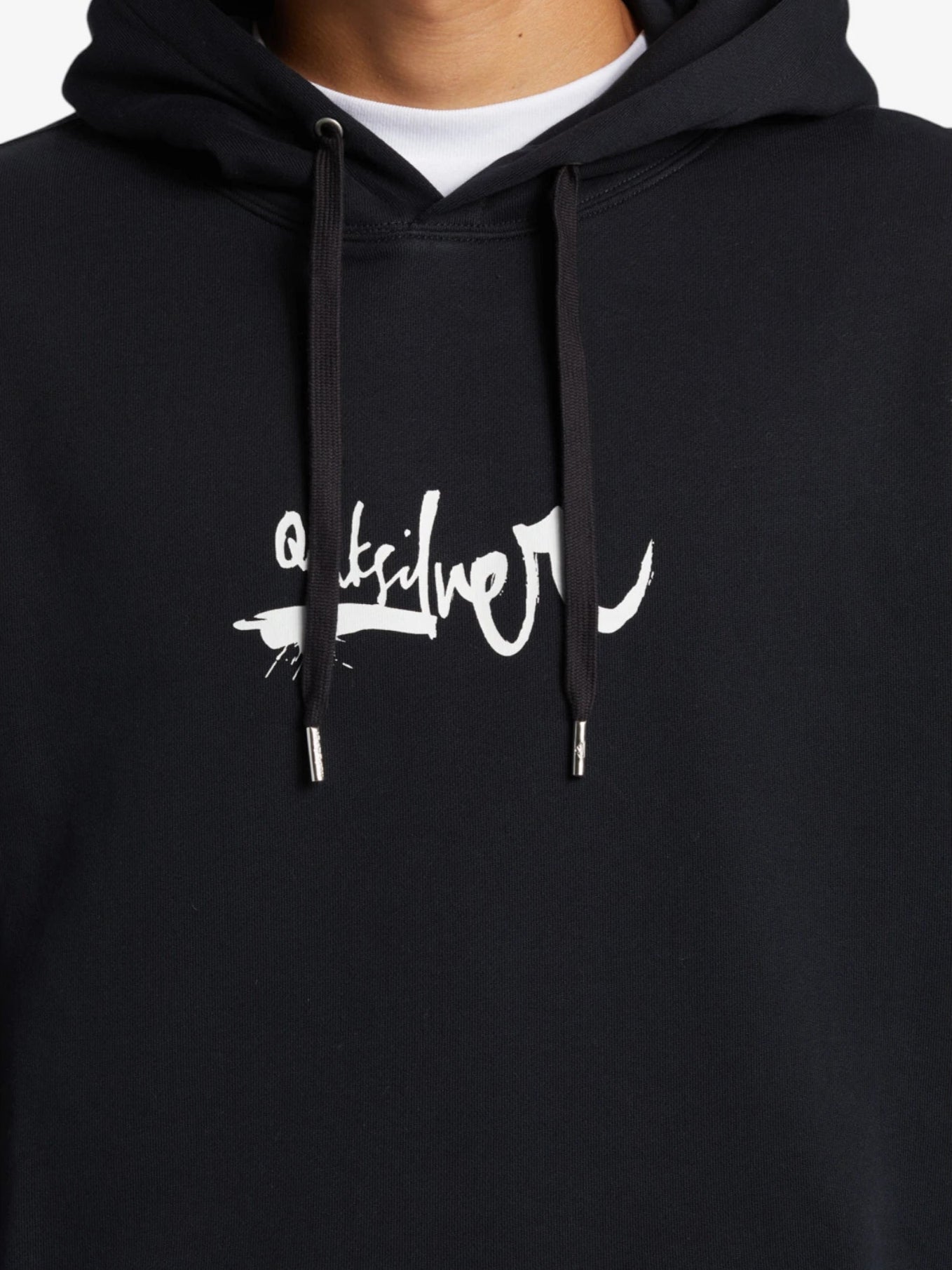Quiksilver DNA Impaired Logo Black Hoodie - Men's Casual Pullover Sweatshirt for Streetwear & Outdoor Activities