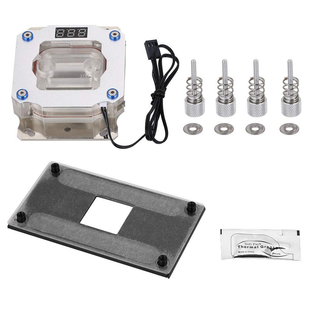 Sorand CPU Water Cooling Block with Digital Temperature Display - High Performance PC Liquid Cooling System for Gaming Rigs, Overclocking & Workstations