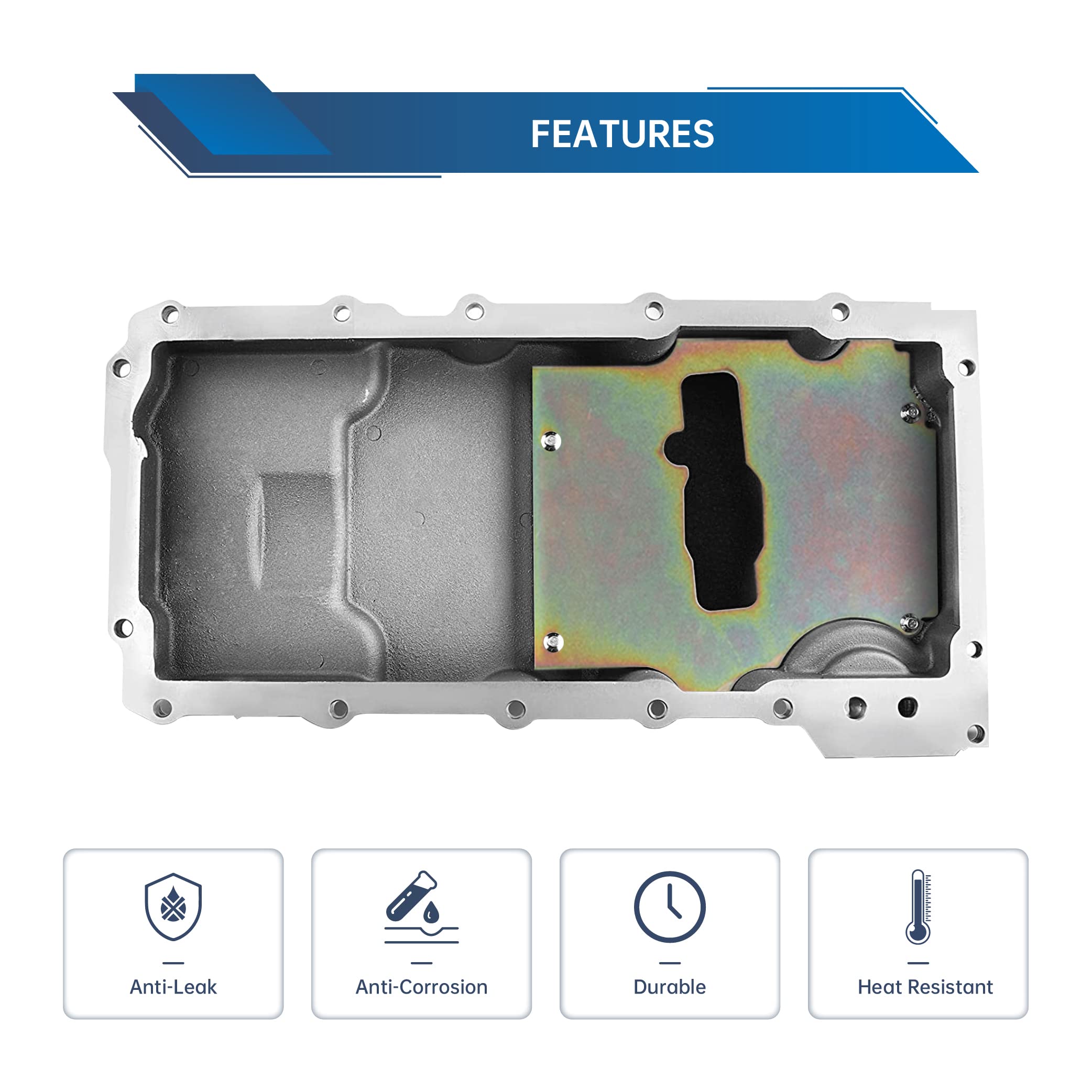 302-2 GM LS Swap Aluminum Oil Pan Kit for 1964-1992 Chevy Camaro, Ventura, Omega F-body & G-body - Compatible with LS1, LS2, LS3, LS6, LS9 5.7L 5.3L 6.0L 6.5L Engines - Perfect for Engine Swaps & Performance Upgrades