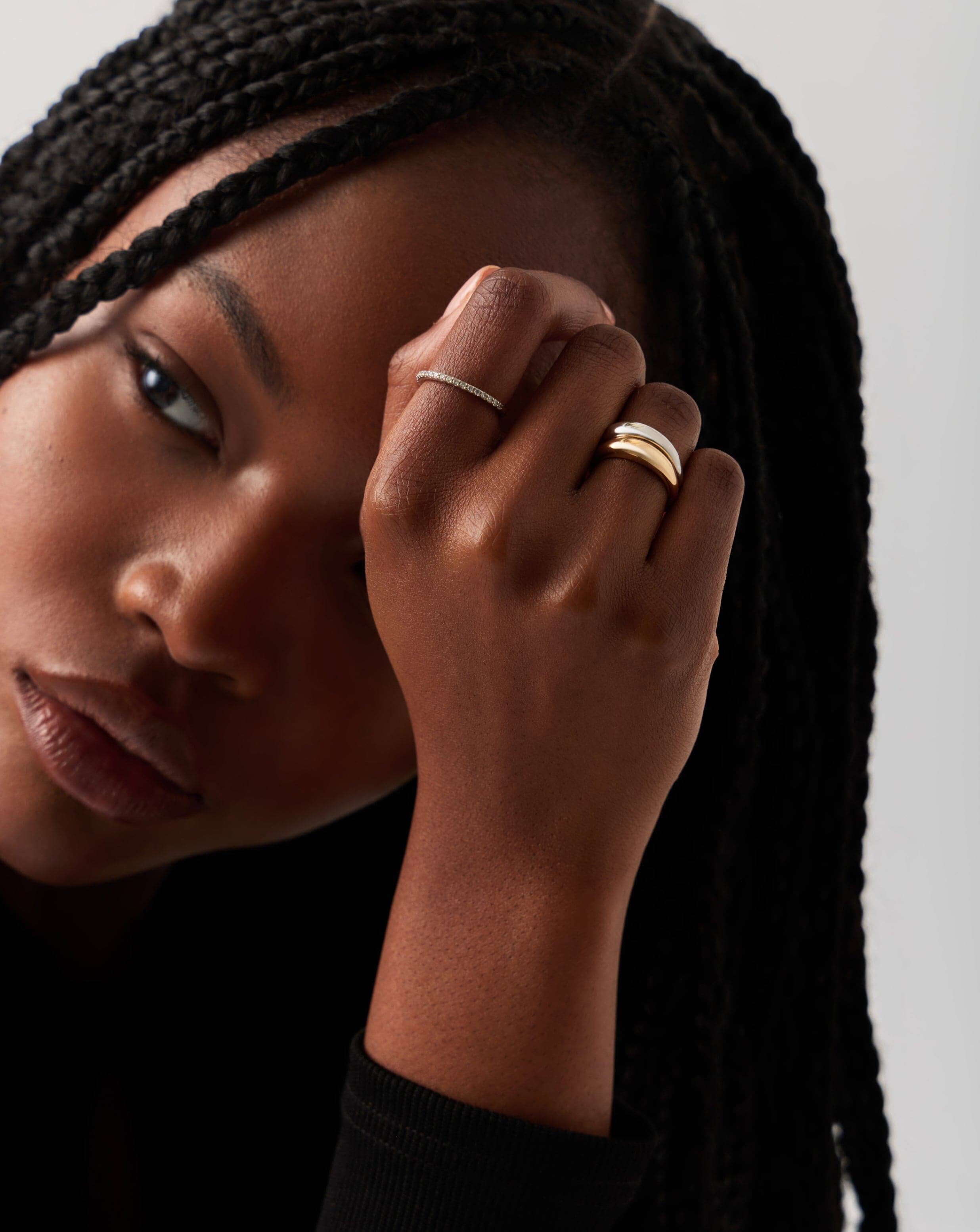 14K Solid Gold Classic Dome Ring for Women - Elegant Stackable Band for Everyday Wear, Gift Giving & Special Occasions