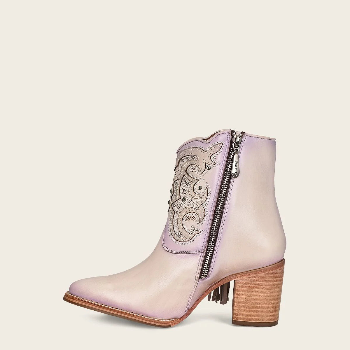 Women's Cuadra Pink Western Cowgirl Cowhide Leather Ankle Boots - Stylish & Comfortable for Rodeo, Country Dancing & Everyday Wear