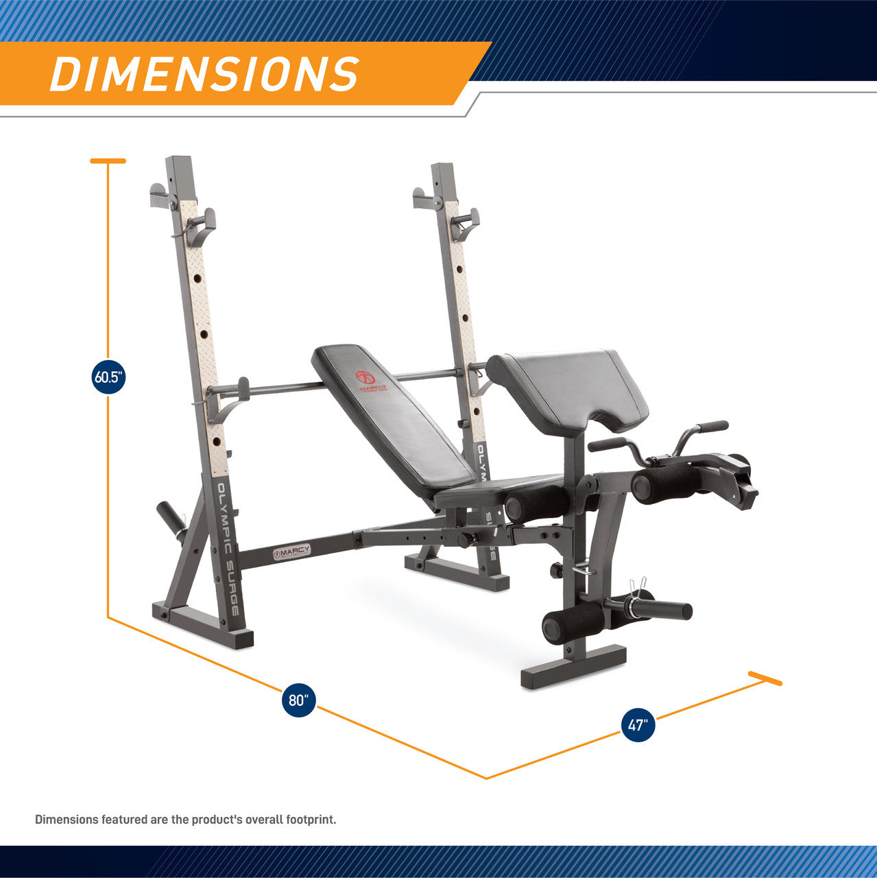 Marcy MD 857 Olympic Weight Bench for Home Gym - Heavy Duty Adjustable Workout Bench for Strength Training & Bodybuilding | Perfect for Garage, Basement & Home Fitness Studio