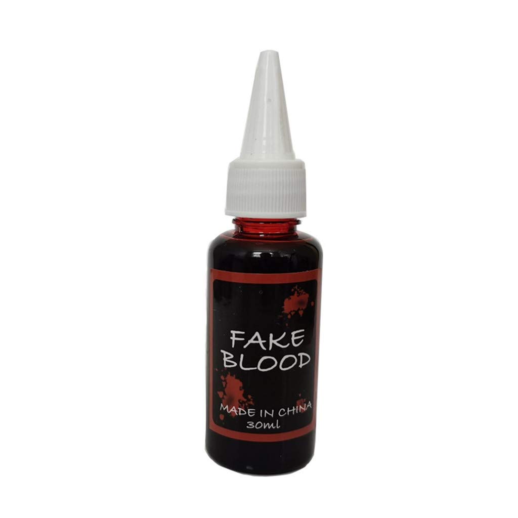 **30ml Fake Blood Bottle for Halloween Costumes - Kids Safe, Realistic DIY Blood for Scary Makeup, Party Props & Home Decor**