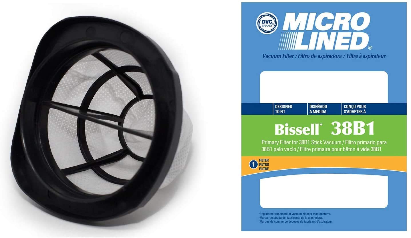 Bissell 203-7424 3-in-1 Stick Vacuum Replacement Filter - DVC Micro-Lined Air Filter (Pack of 1) - Perfect for Pet Hair, Allergies & Deep Cleaning