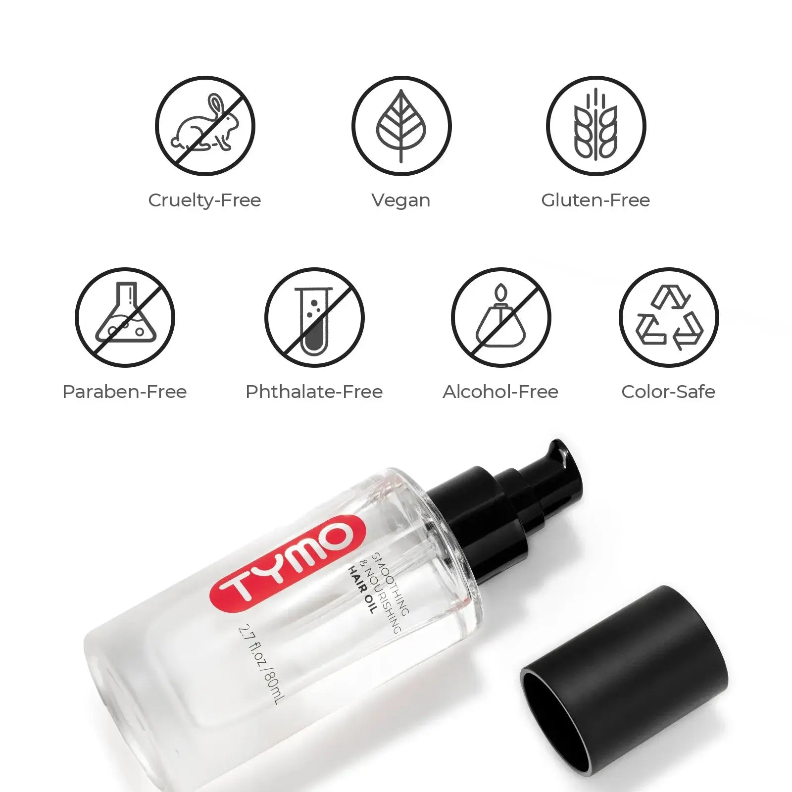 TYMO Anti-Thermal Hair Oil for Heat Protection & Shine - Perfect for Styling, Blow Drying & Flat Iron Use