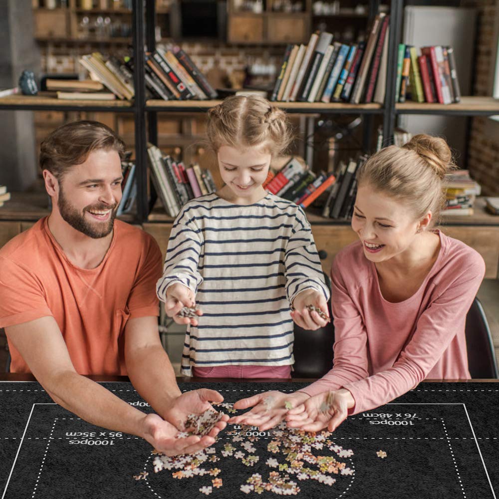 BangShou 2000-Piece Puzzle Mat with Inflatable Roller, Felt Jigsaw Mat Board, Puzzle Storage Mat, Foldable Puzzle Saver with Air Pump – Perfect for Organizing and Protecting Large Puzzles at Home or On the Go