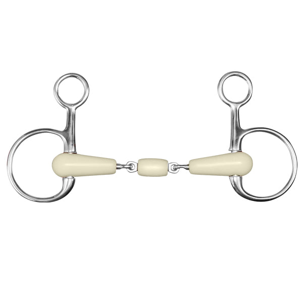 Happy Mouth Boucher Double Jointed Roller Mouth Bit for Horses - Comfortable Training Bit for Dressage, Jumping & Trail Riding