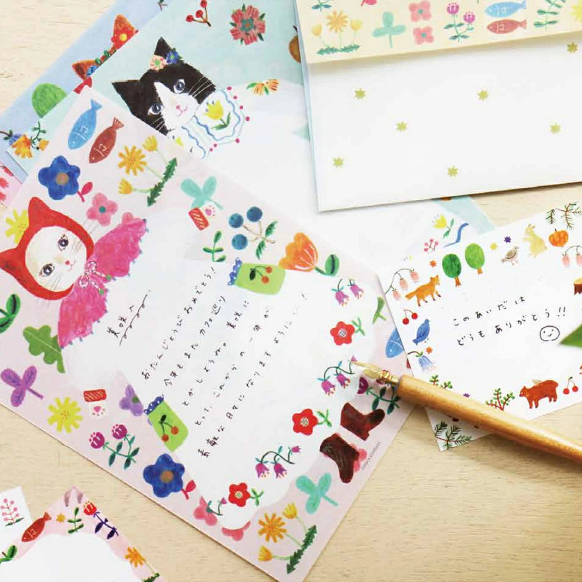 Aiko Fukawa Cat and One Piece Anime Letter Paper Set - Cute Stationery for Fans, Writing Notes, Scrapbooking, and DIY Crafts