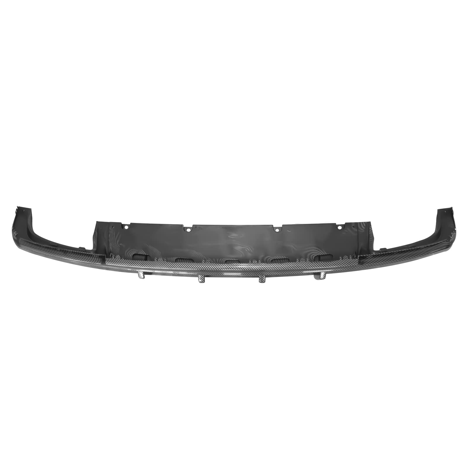 FREEMOTOR802 Rear Diffuser for 2015-2023 Chrysler 300 | IKON V1 Style Carbon Fiber Print PP Bumper Lip | Lower Valance Diffuser & Shark Fin Splitter 2-Piece Set | Upgrade Your Car's Rear Styling & Aerodynamics