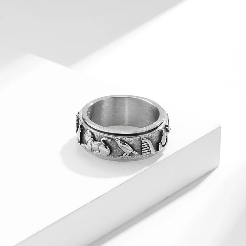 Egyptian Kingdom Ring - Ancient Egyptian Style Jewelry for Men & Women - Perfect for Costume Parties, Historical Reenactments & Unique Gifts