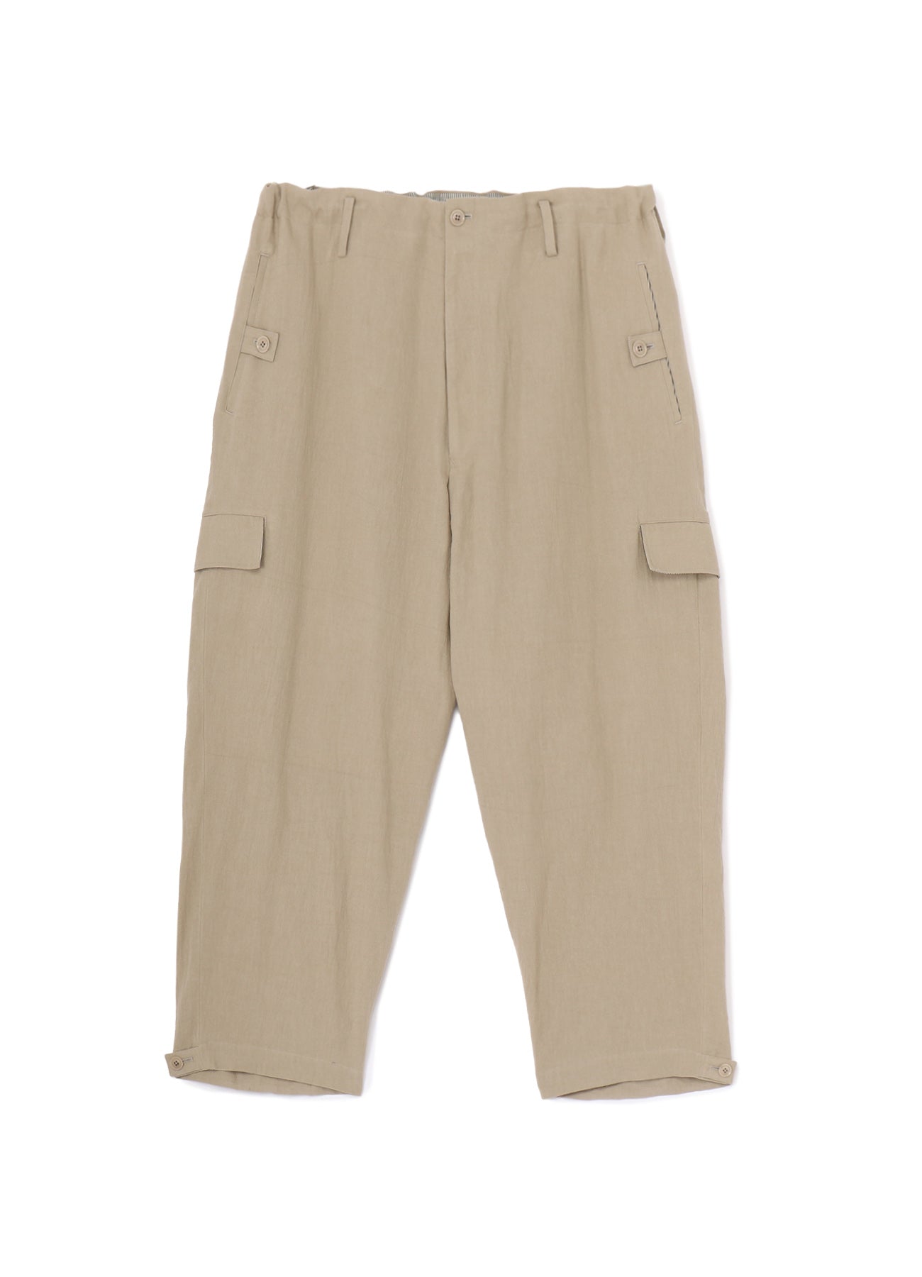 Soft Cotton Linen Viyella Wide Leg Pants with Adjustable Waist Tab - Comfortable & Stylish for Casual Wear, Office, and Travel