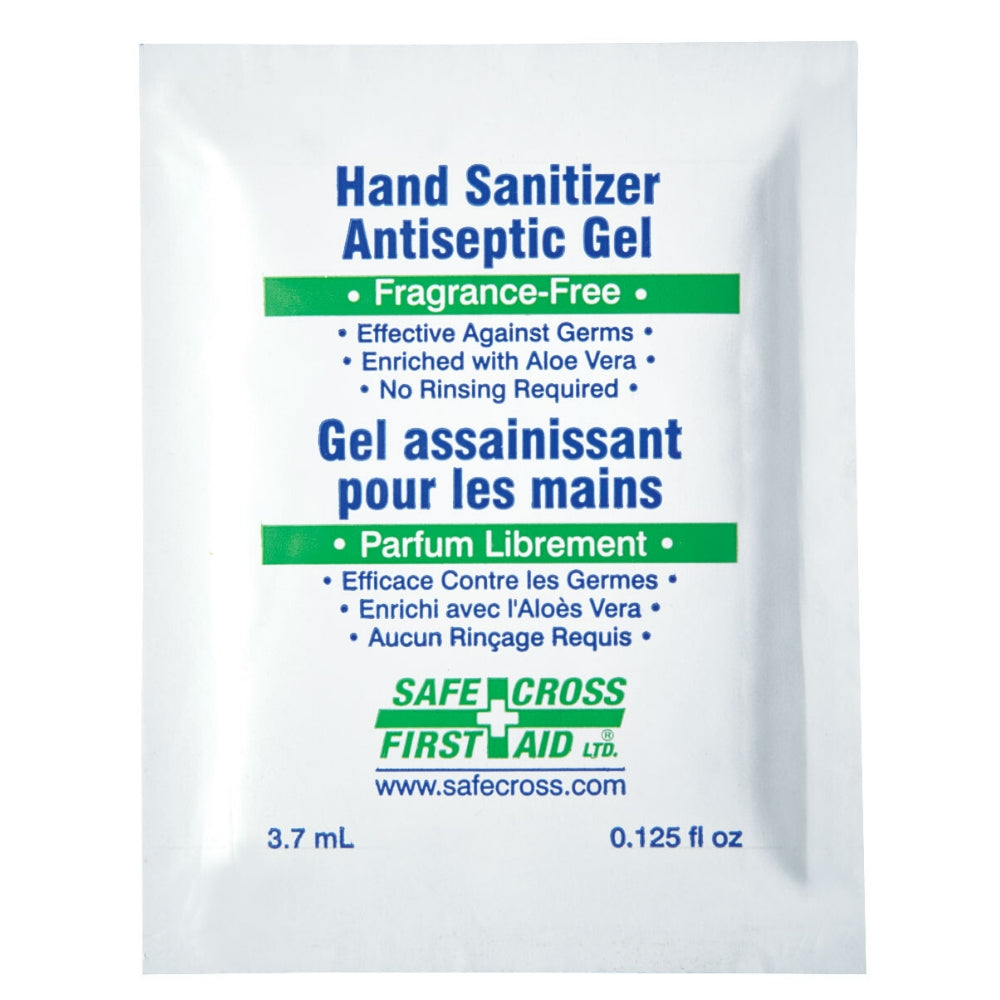 Antibacterial Hand Sanitizer Gel - 3.7 mL Travel Size (100 Pack) | Portable Alcohol-Based Sanitizer for Home, Office & On-The-Go Use