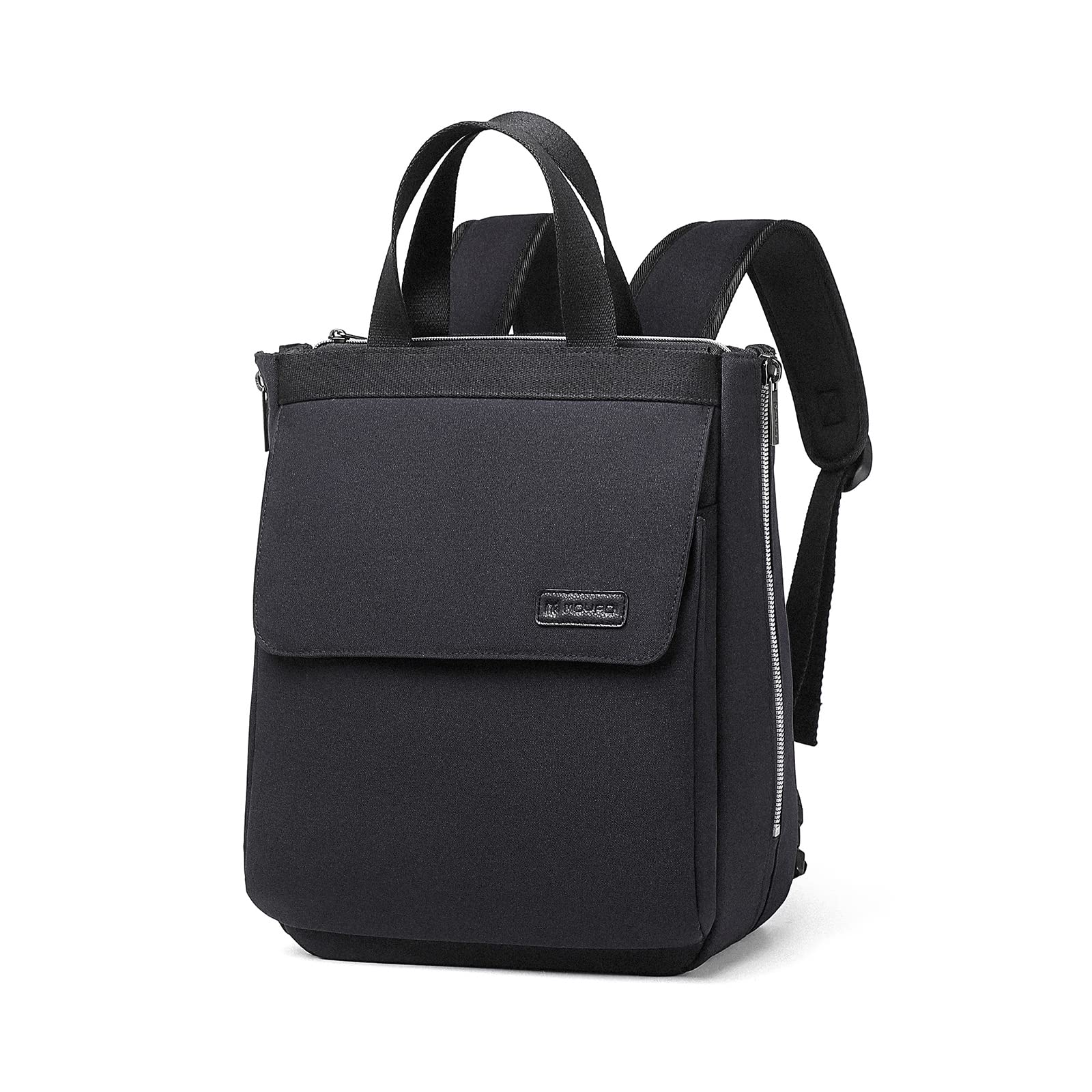 Moyaqi Neutral Convertible Tote Handbag & Laptop Backpack for Women & Men - Water-Resistant, Durable - Perfect for School, Work, Travel & Everyday Use - Black