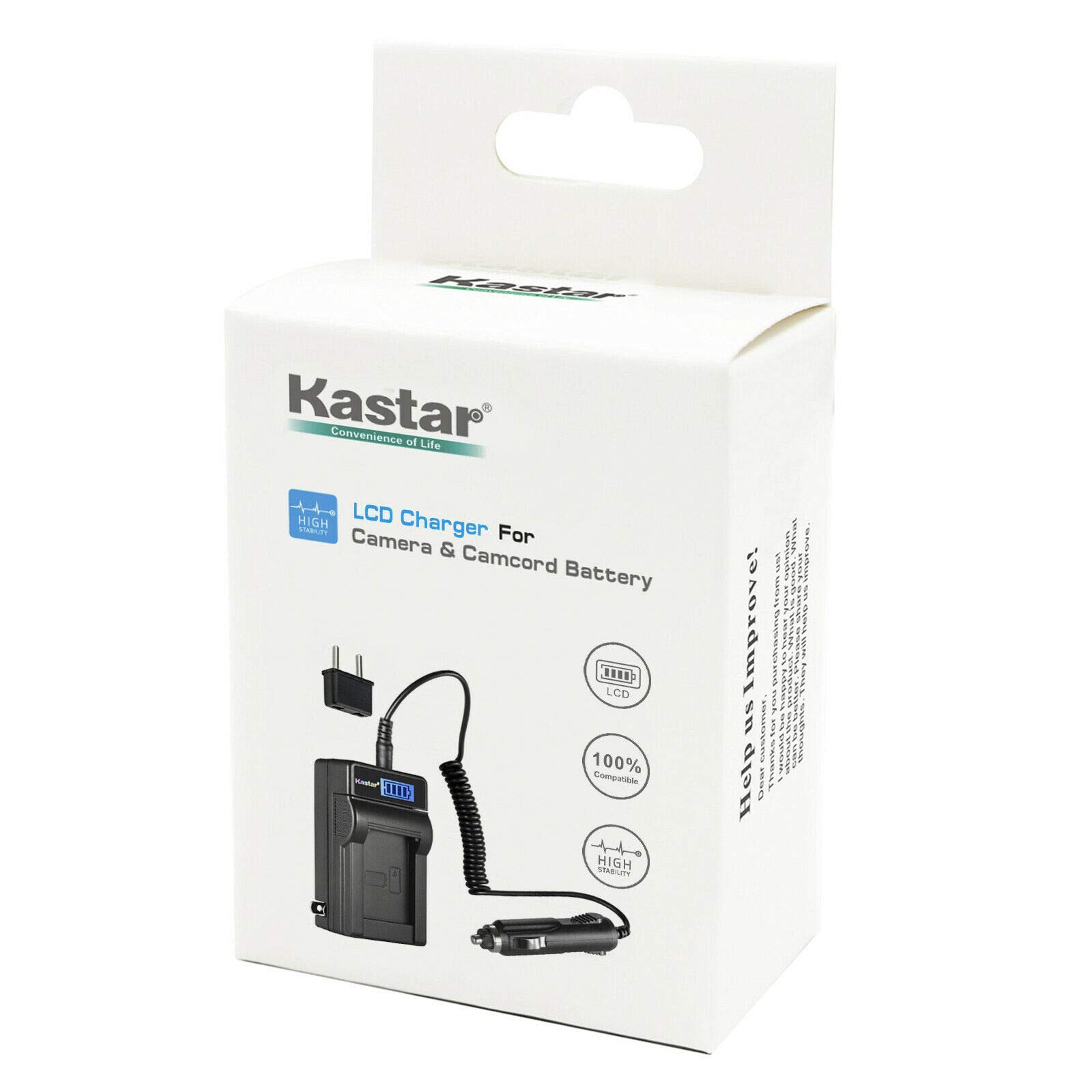 Kastar 4-Pack VW-VBG6 Pro Battery & LCD AC Charger for Panasonic AG-HSC1U/AC7/AF100/AF105A/AC130/AC160 Camcorders - Perfect for Professional Videography, Travel Vlogging & Outdoor Filming