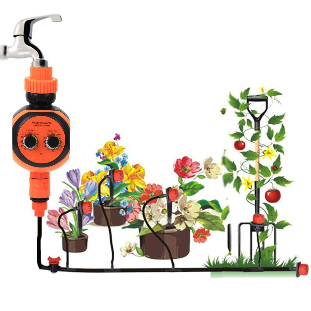 Qinlorgo Automatic Irrigation Timer for Garden & Plant Watering - Smart Controller Tool for Home & Greenhouse