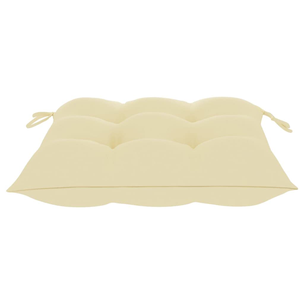 6-Piece Non-Slip Square Chair Cushions Set - 19.7x19.7x2.8 Inch Thick Replacement Seat Pads with Ties for Indoor/Outdoor Furniture (Cream White) - Perfect for Patio Swing Chairs, Garden Benches & Deck Lounging