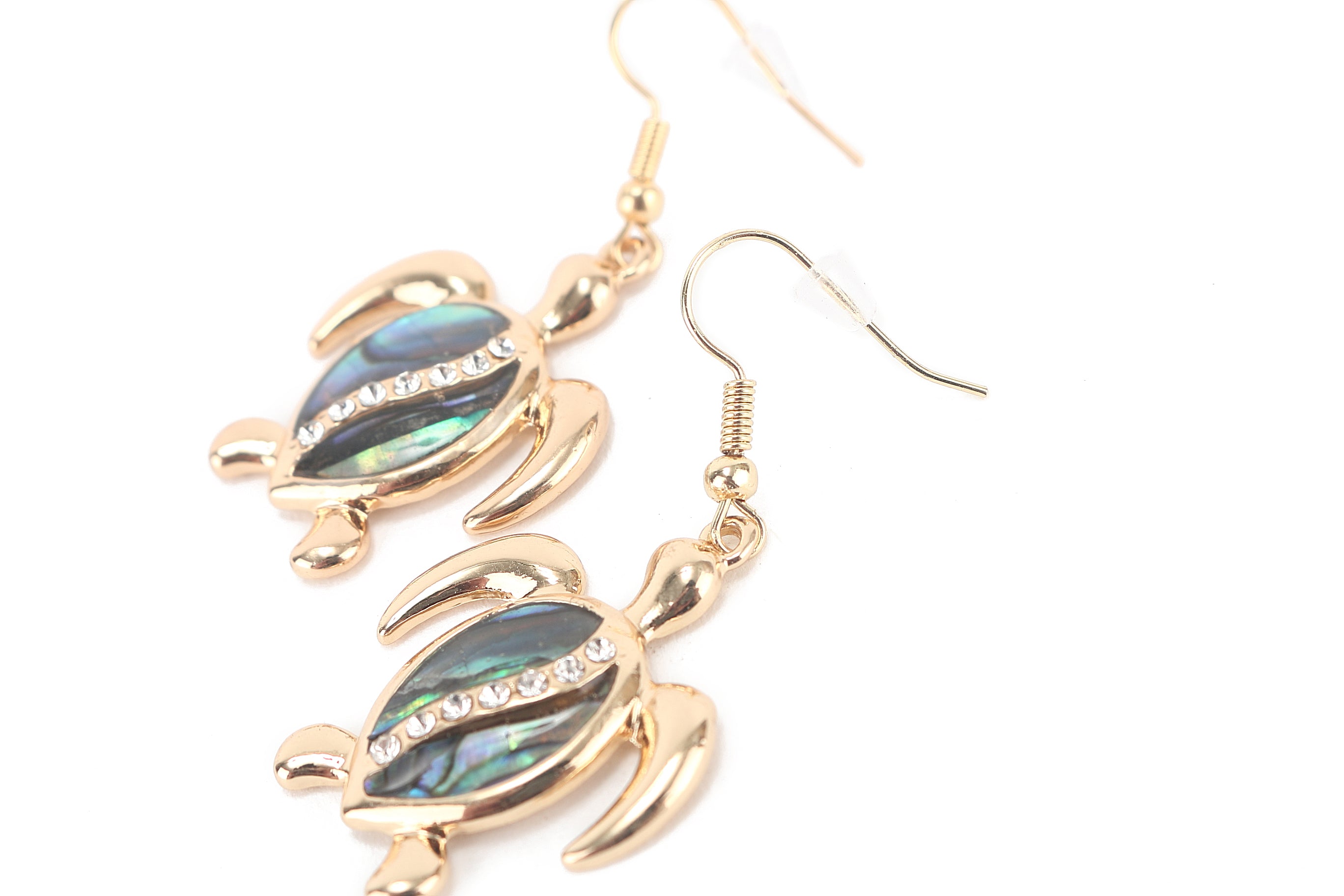 Makamae Gold Turtle Earrings - Handmade Hawaiian Jewelry for Women - Perfect for Beach Weddings, Vacations & Everyday Wear