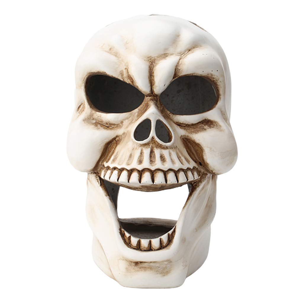 Resin Skull Tea Light Candle Holder - Halloween Decor, Gothic Home Decor, Spooky Party Supplies - Perfect for Halloween Parties, Home Decor, and Gothic Themed Events