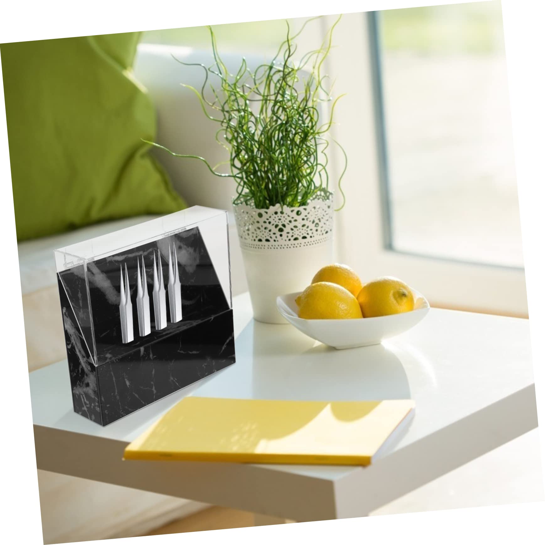 Angoily Tweezers Holder & Storage Box - Clamshell Eyelash Extension Organizer for Salon, Spa & Home Beauty Use