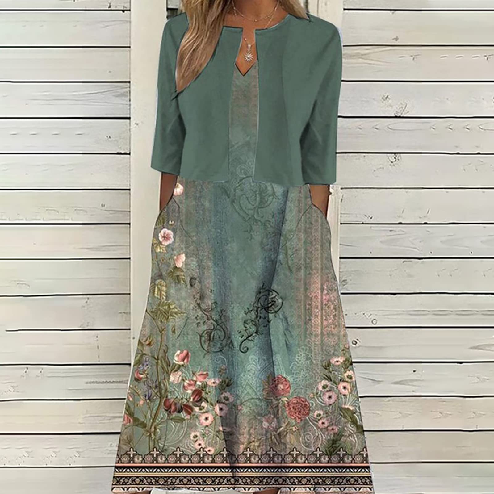 Women's 2-Piece Sleeveless Dress & Cardigan Set - Soft Lounge Wear, Summer Beach Outfit, Travel Matching Sets for Casual Comfort