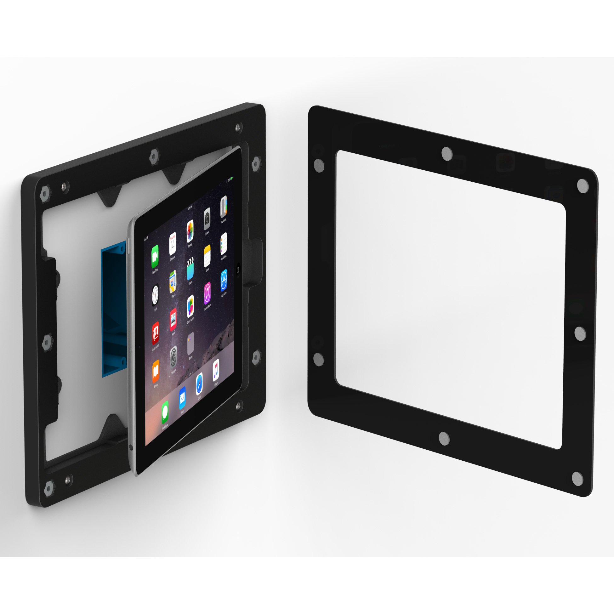 VidaMount Black On-Wall Tablet Holder - Universal Wall Mount for iPad 2/3/4, iPad Air, iPad Mini & Other 7-12