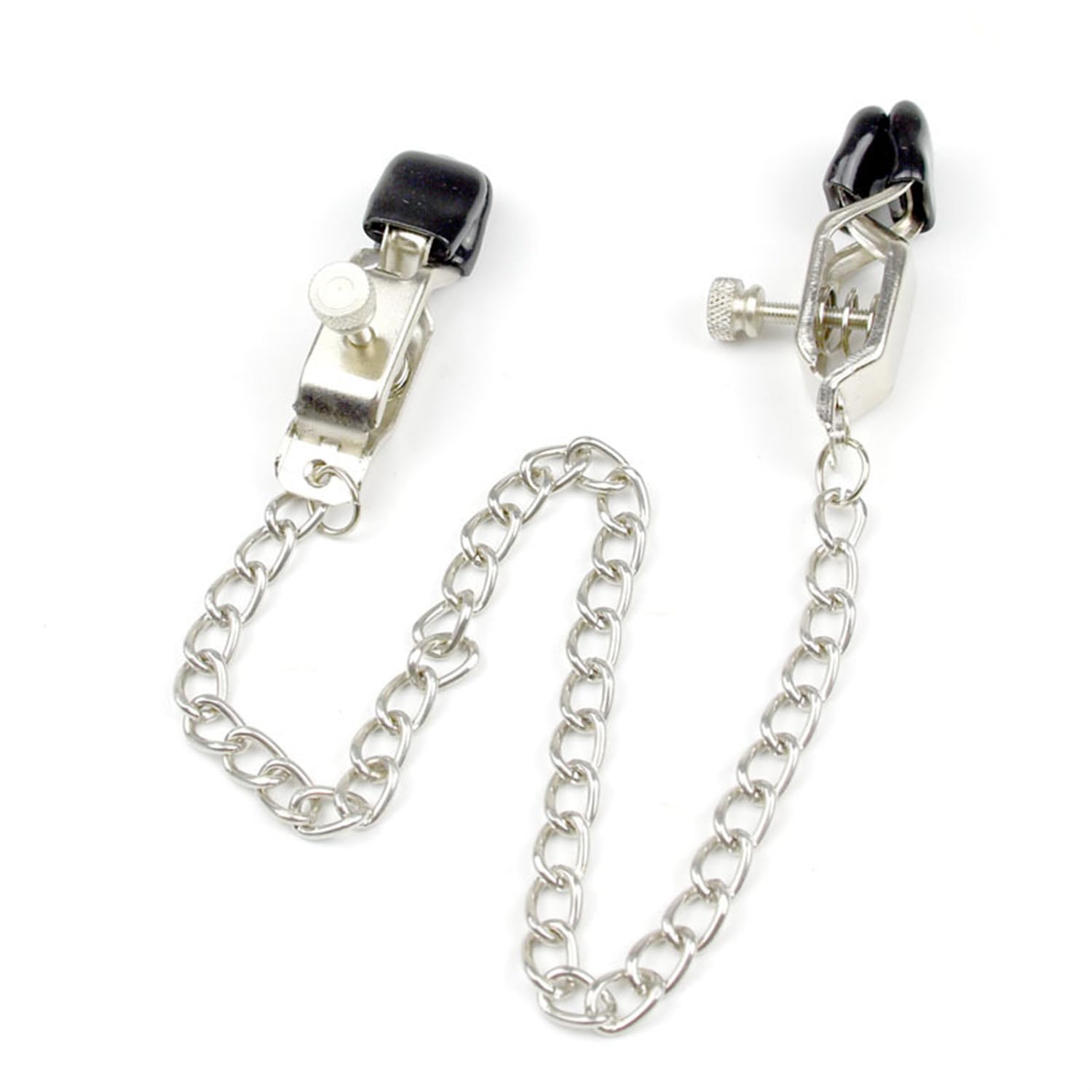 Adjustable Non-Piercing Nipple Chains with Necklace - Silver Metal Body Jewelry for Women, Weighted Pendant & Pressure Clips | Perfect for Festivals, Parties, and Sensual Wear