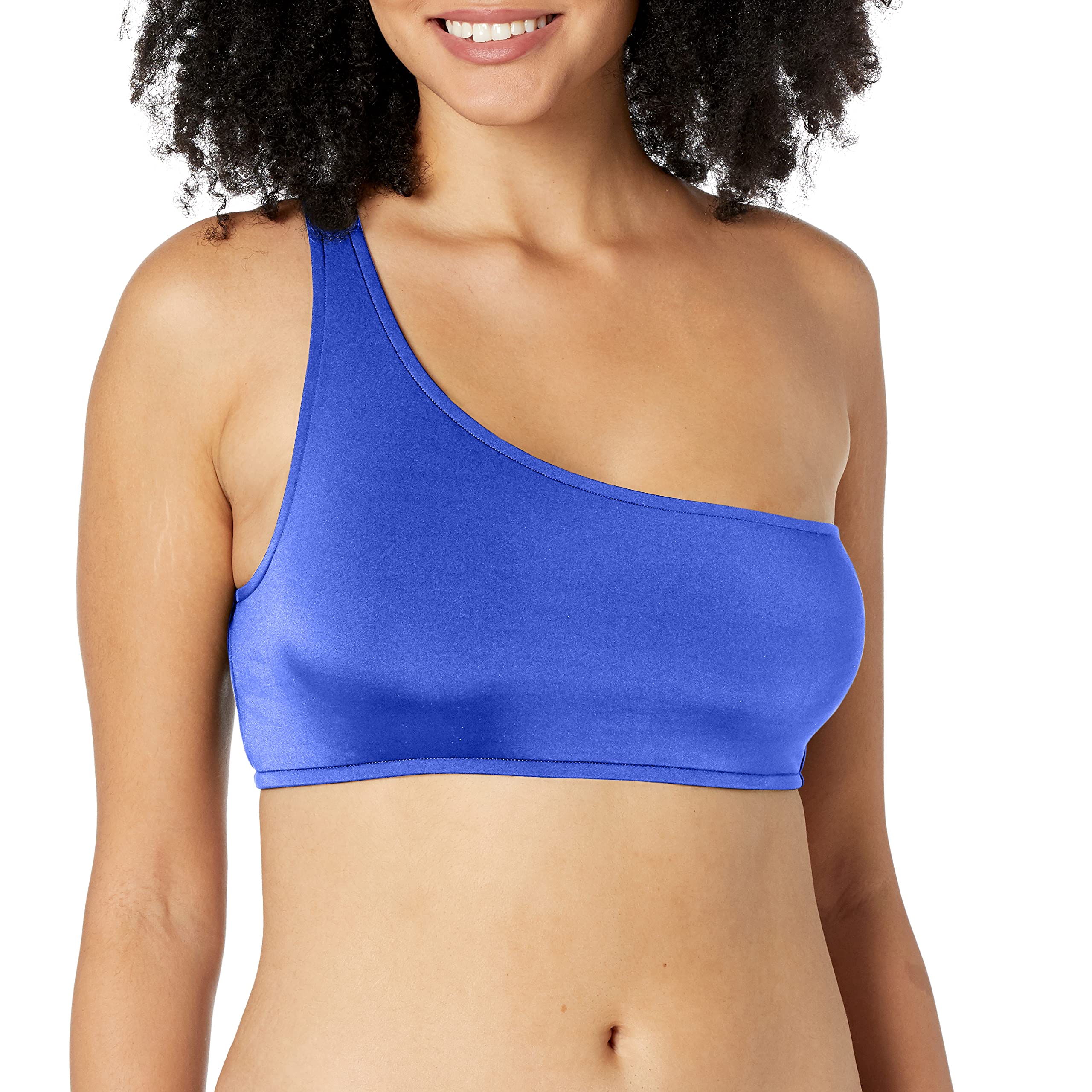 Seafolly Women's 80s Retro Asymmetrical One Shoulder Bikini Top - Vintage Swimwear for Beach, Pool & Summer Vacations