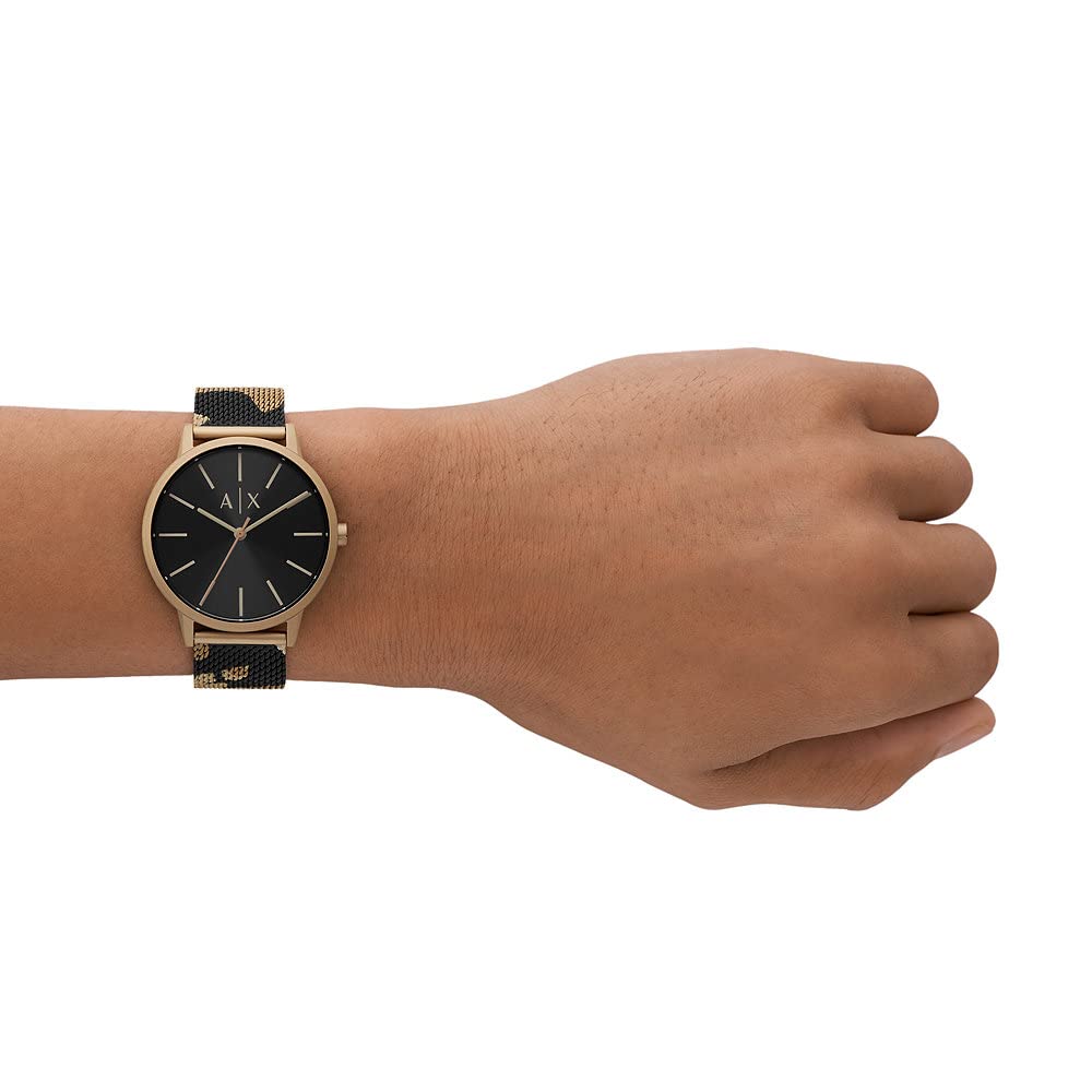 Armani Exchange Men's Watch - Quartz Movement, 42mm Stainless Steel Case with Leather/Silicone Strap | Stylish Dress & Casual Watch for Business, Date Night & Everyday Wear