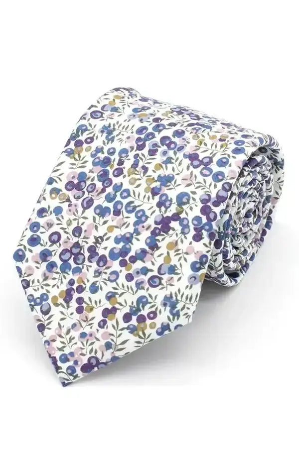 LA Smith Wiltshire Bud Tie and Hank Set - Premium Liberty Fabric for Men's Fashion | Perfect for Weddings, Parties & Formal Events