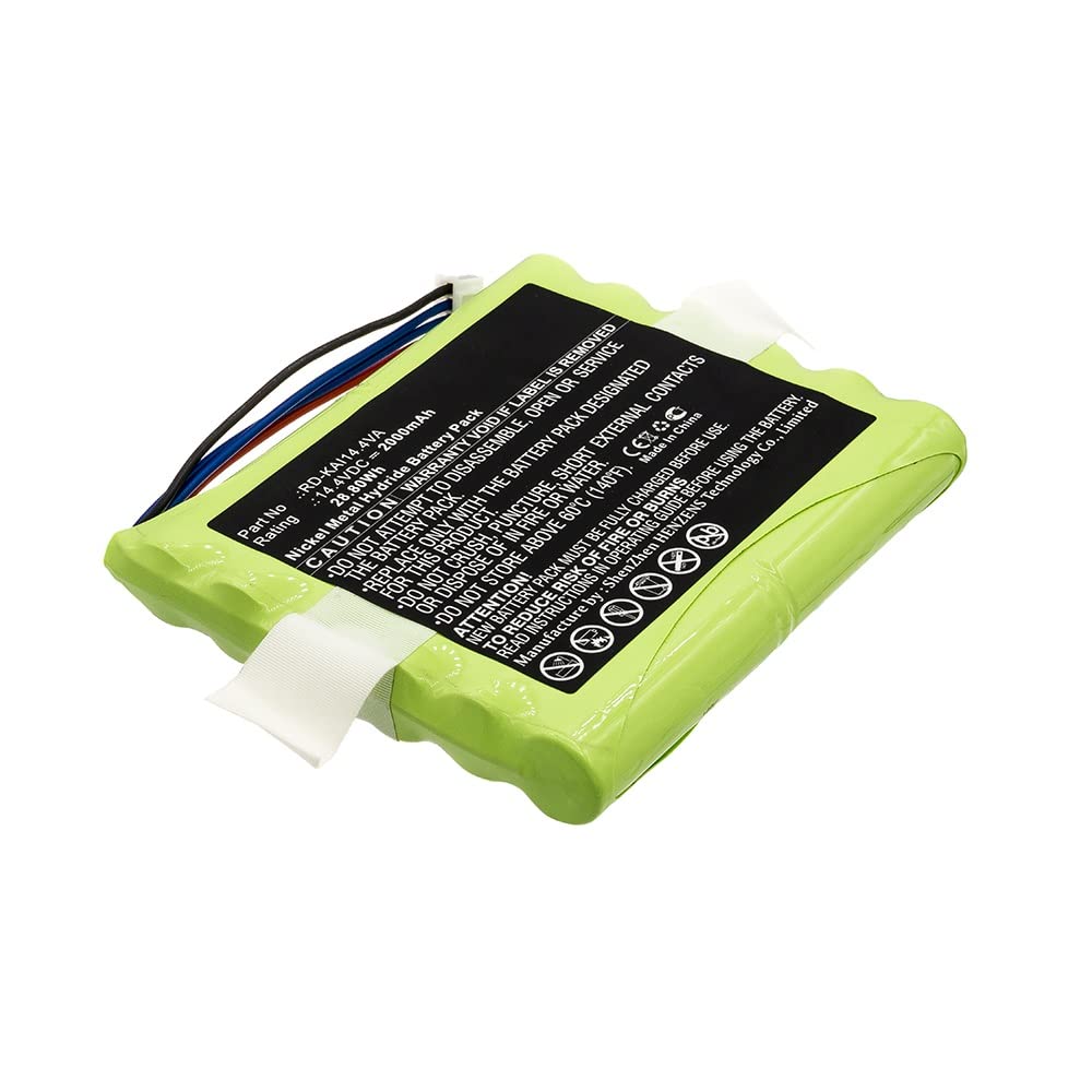 Synergy Digital Ni-MH 14.4V 2000mAh Replacement Battery for Kaily RD-KAI14.4VA Vacuum Cleaner - Ultra High Capacity, Long Lasting Power for Home Cleaning & Car Detailing