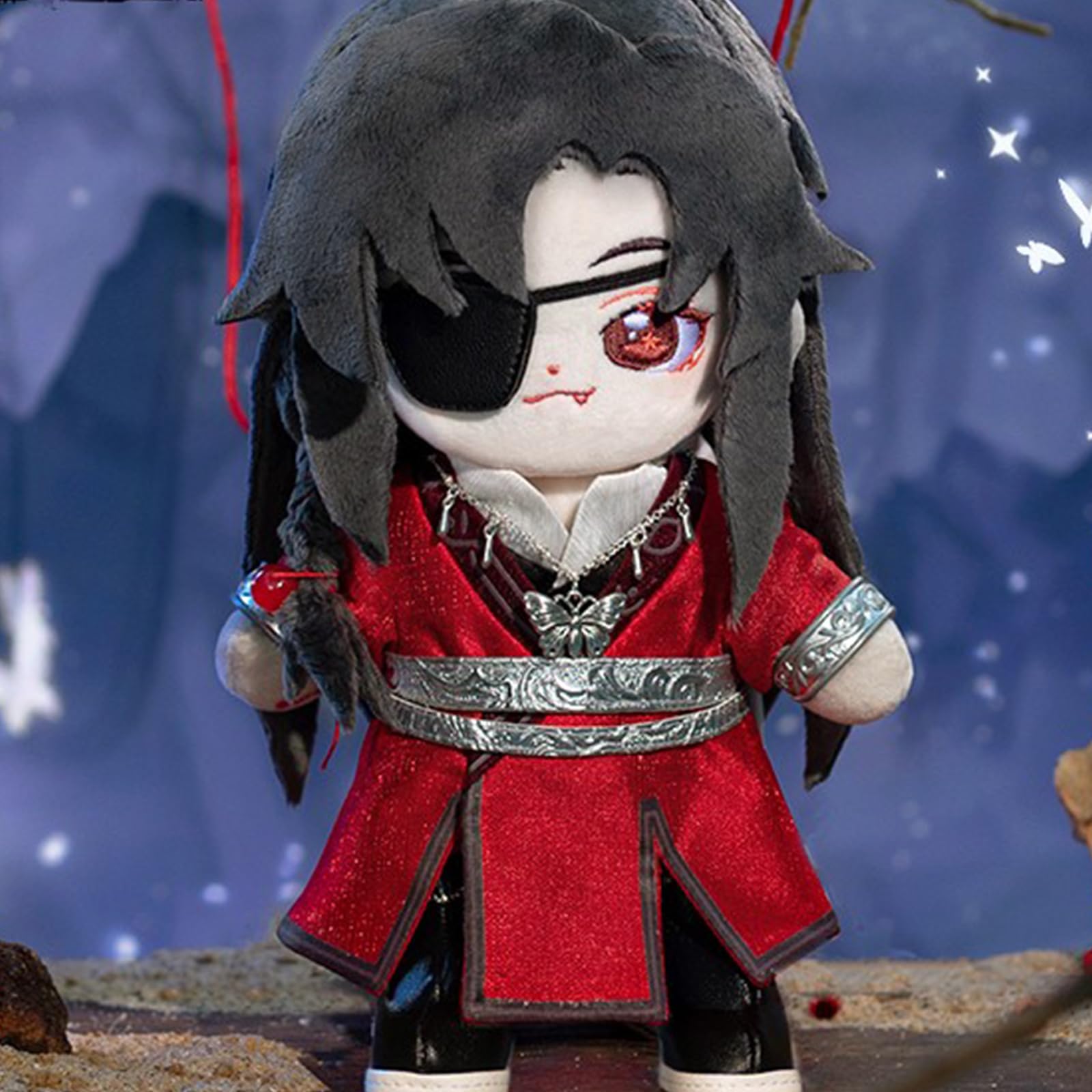 CALEMBOU 20cm Cute Plush Doll - Xie Lian & Hua Cheng Dress-Up Anime Stuffed Toy, Soft Collectible Gift for Tian Guan Ci Fu Fans (Hua Cheng Version) - Perfect for Cosplay, Anime Decor, and TGCF Merchandise Collection