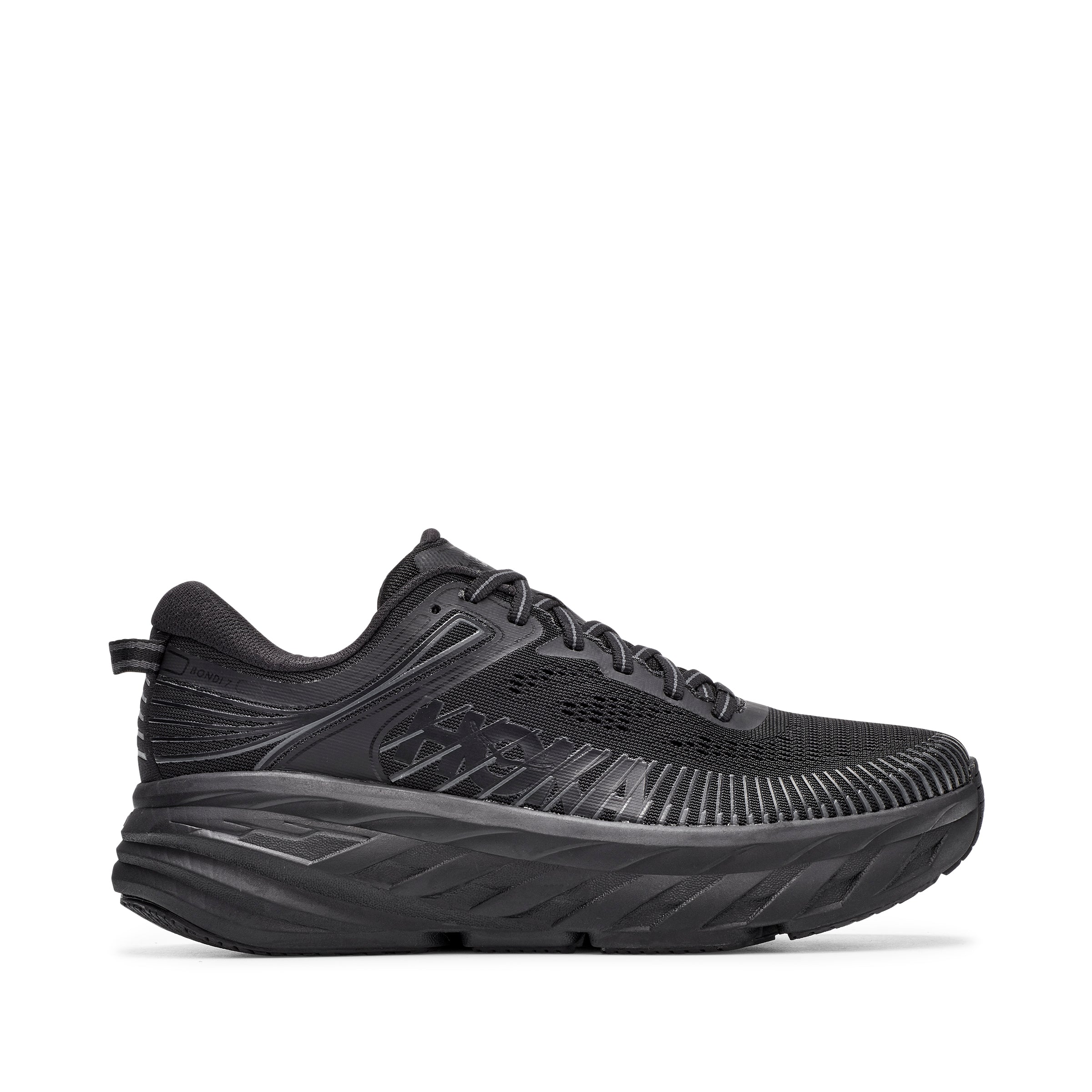 HOKA ONE ONE Women's Bondi 7 WIDE Running Shoes - BBLC Black/Black - Cushioned Comfort for Long Distance Running & Walking