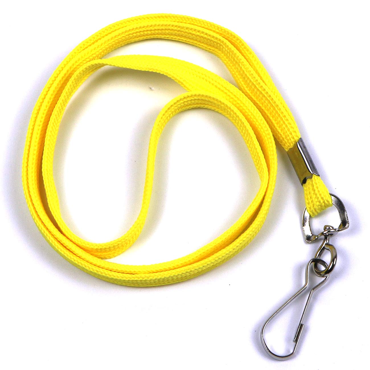 Beebel 100 Pack Black Lanyards with Swivel Hooks for ID Badges - Office & Event Use