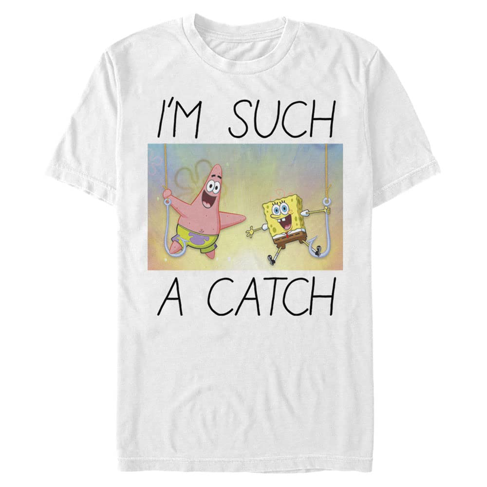 Nickelodeon Men's Big & Tall Such a Catch Graphic T-Shirt | Cartoon Character Tee for Casual Wear & Fan Gifts