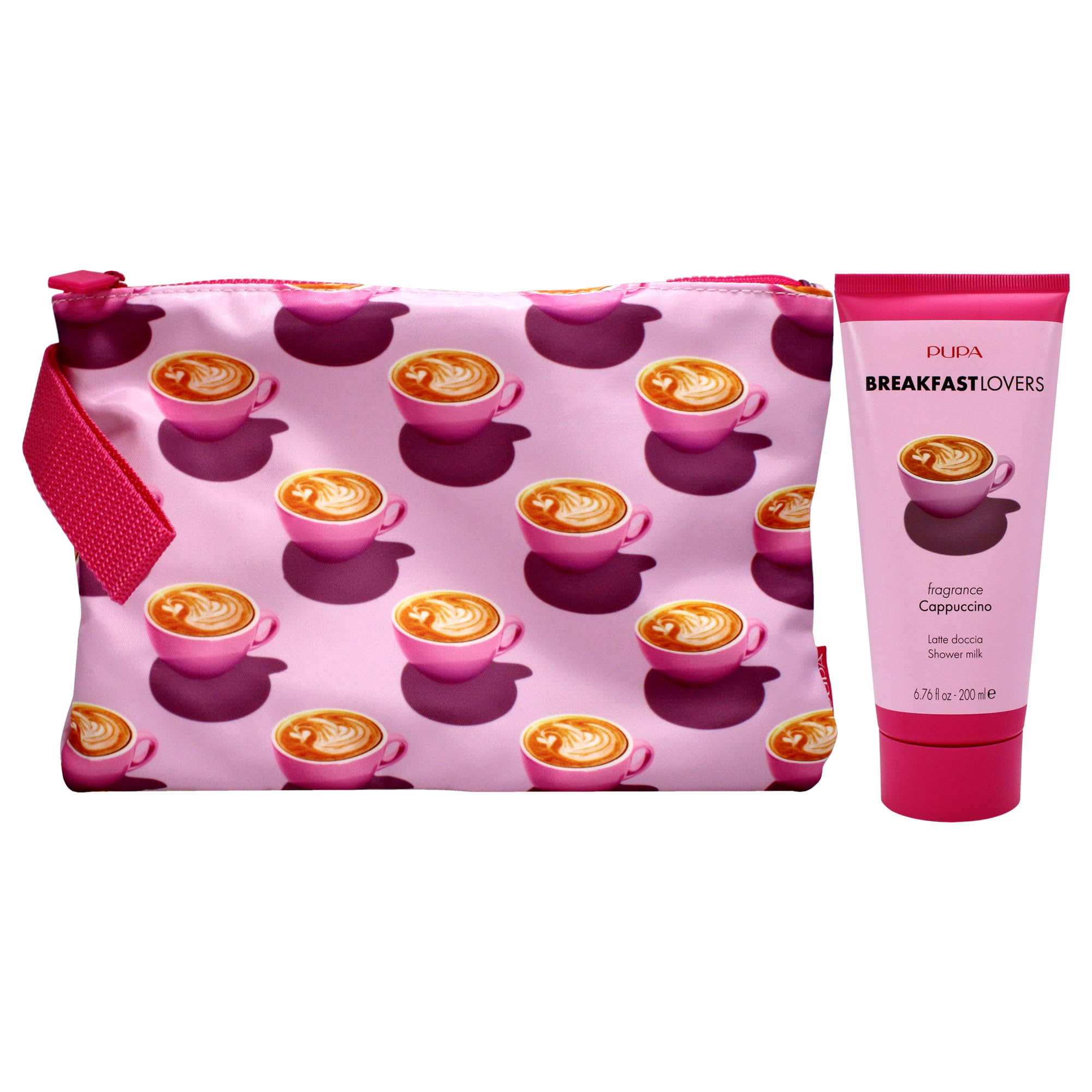 Pupa Milano Breakfast Lovers Gift Set - 2-Piece Hydrating Body Wash & Shower Milk with Cappuccino Scent | Moisturizing Skincare for Women | Perfect for Morning Shower Routine & Spa Day at Home