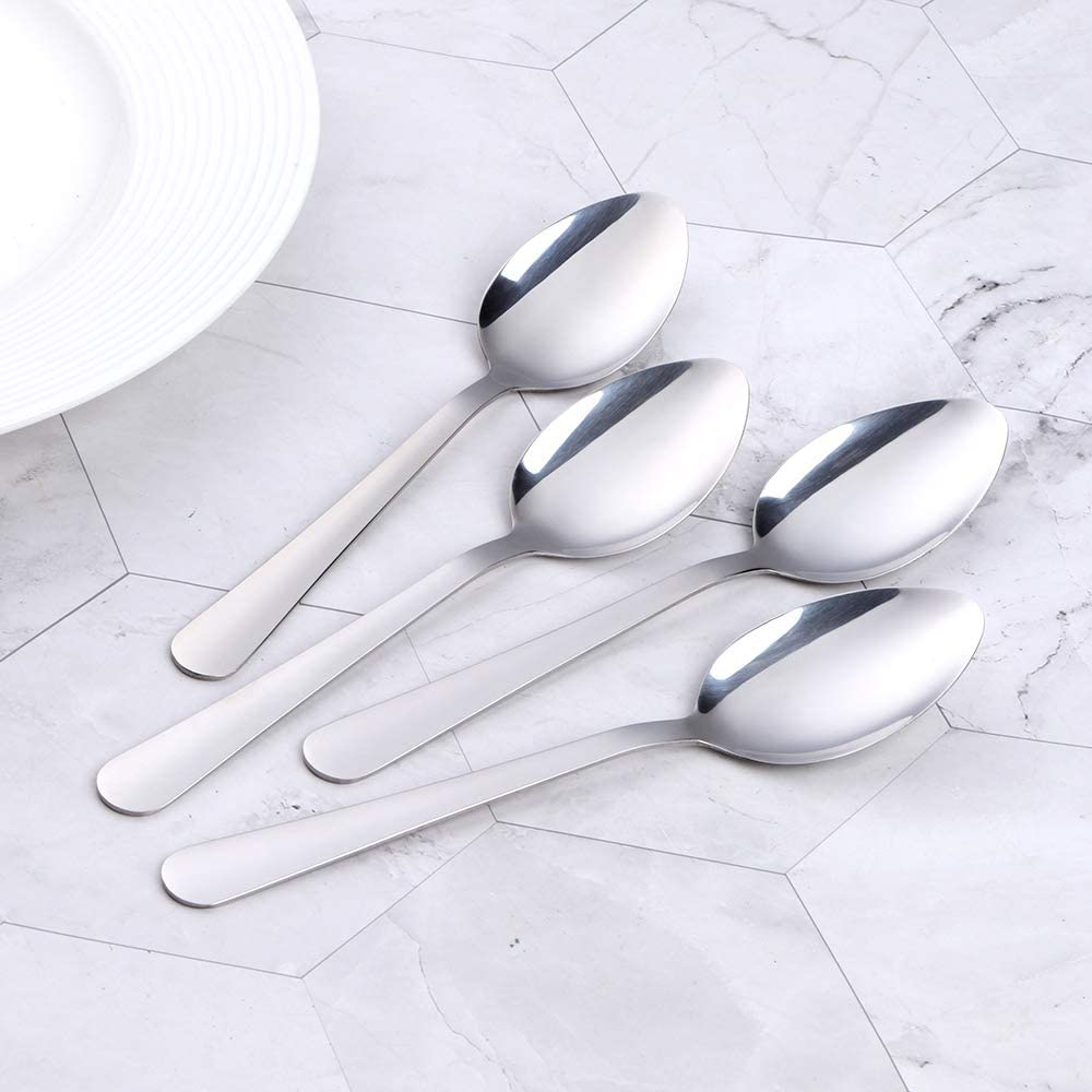 12-Piece Stainless Steel Dinner Spoon Set - 7