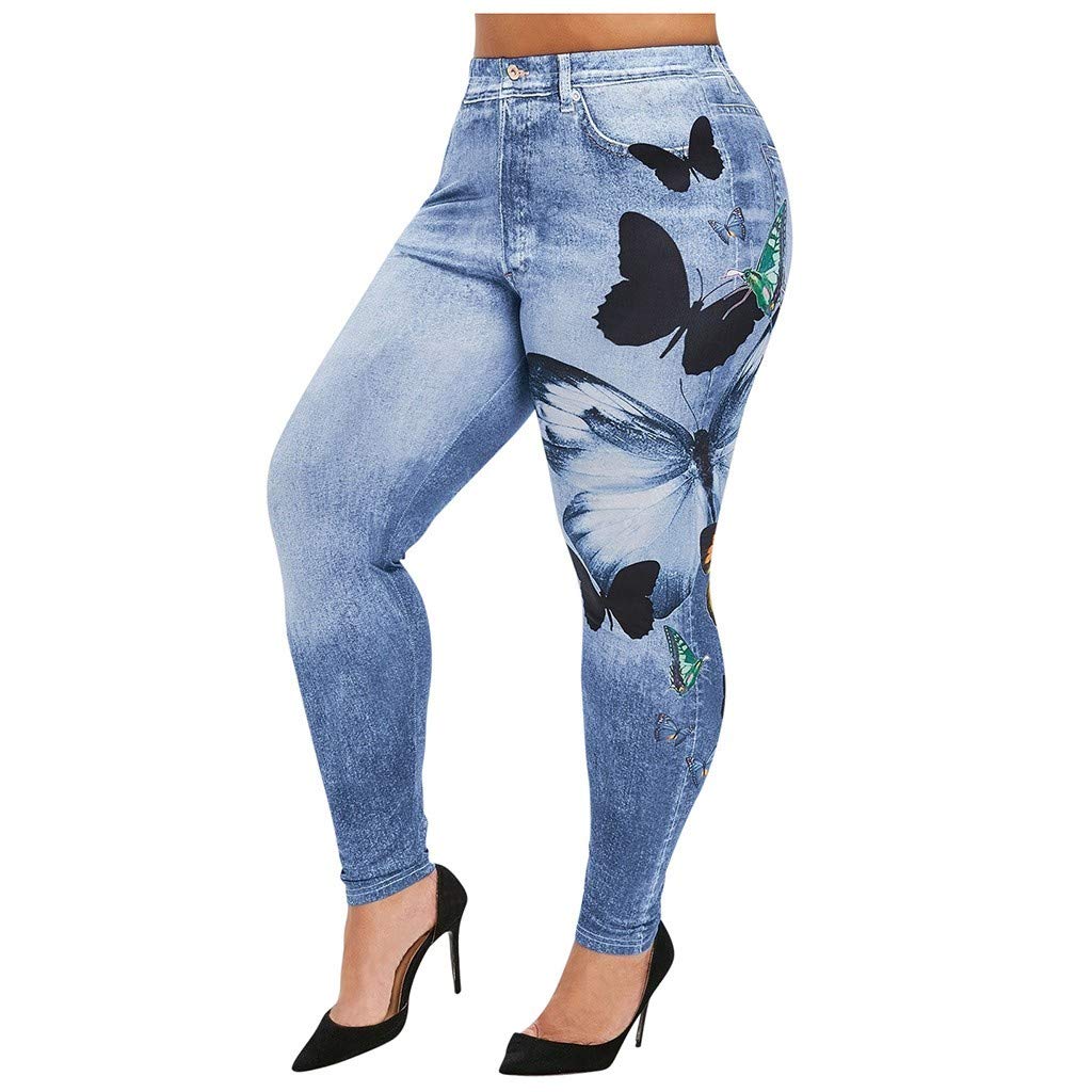 Cropped Slim Plus Pants for Women - Stretchy Yoga Leggings & Casual Imitation Cowboy Pants - Perfect for Workouts, Yoga, and Everyday Wear